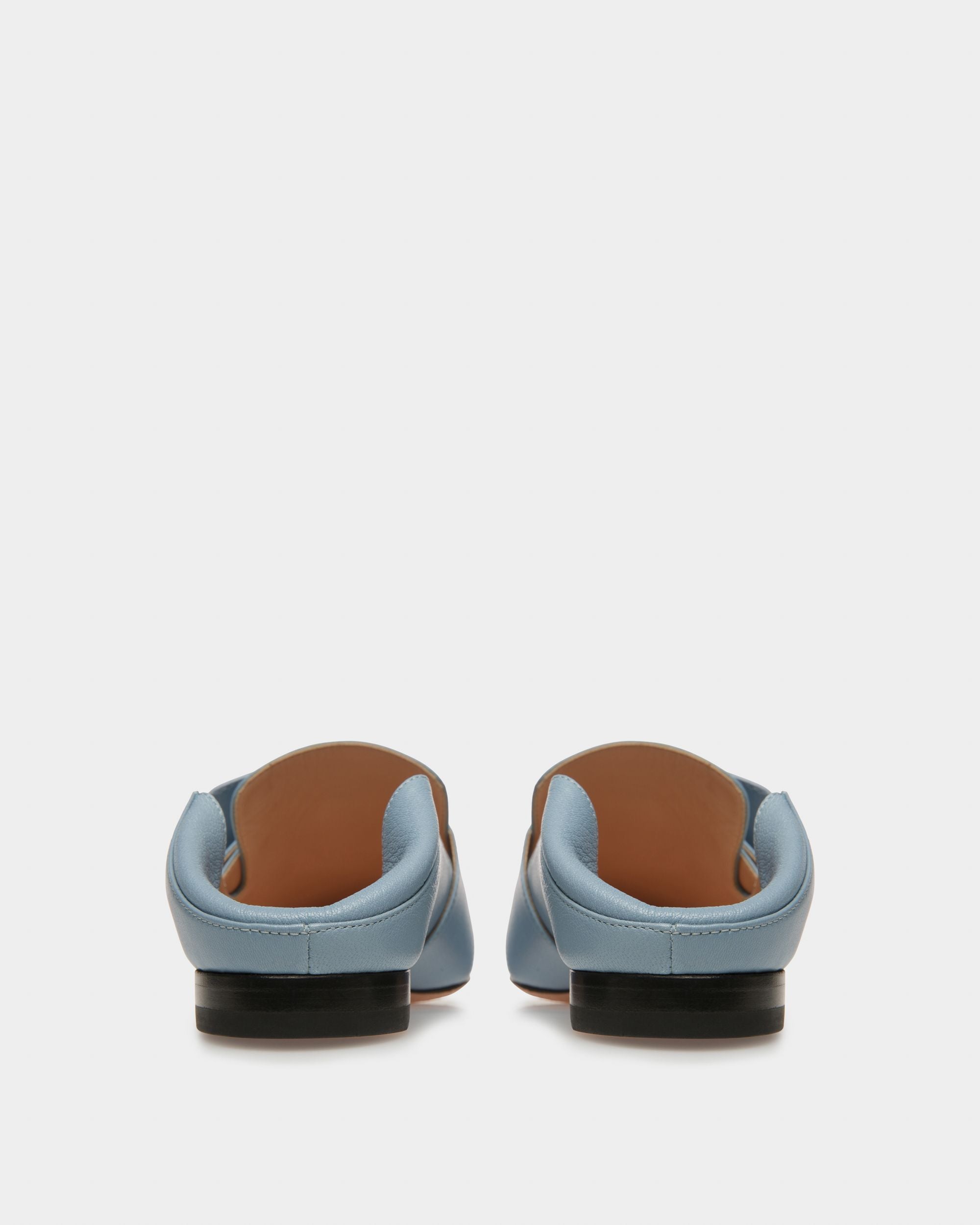 Janelle Leather Loafers In Light Blue - Women's - Bally - 06