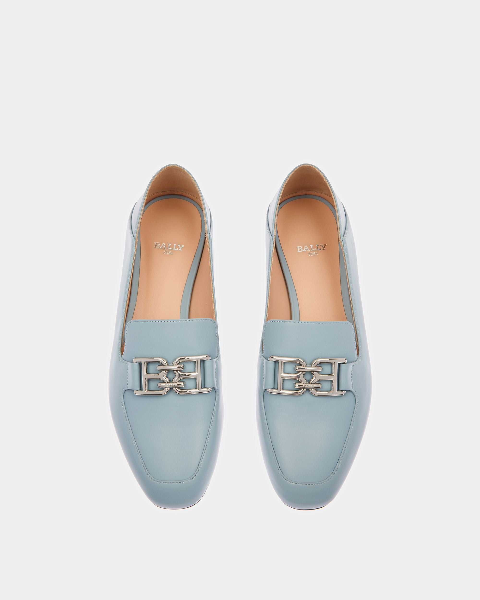 Ellah Leder-Loafer In Hellblau - Damen - Bally - 02