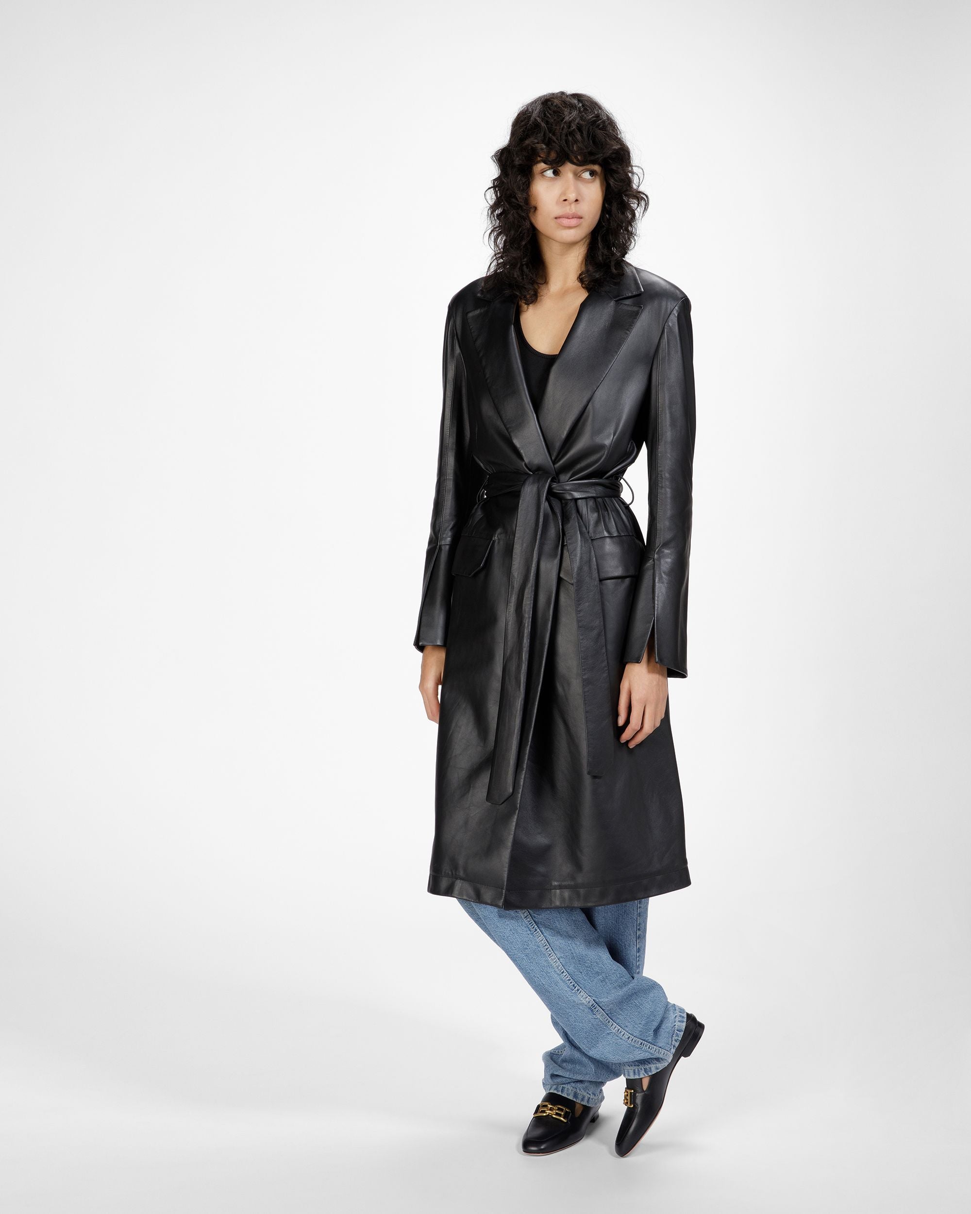 Ellah Flat Mocassins En Cuir Noir - Femme - Bally - 06