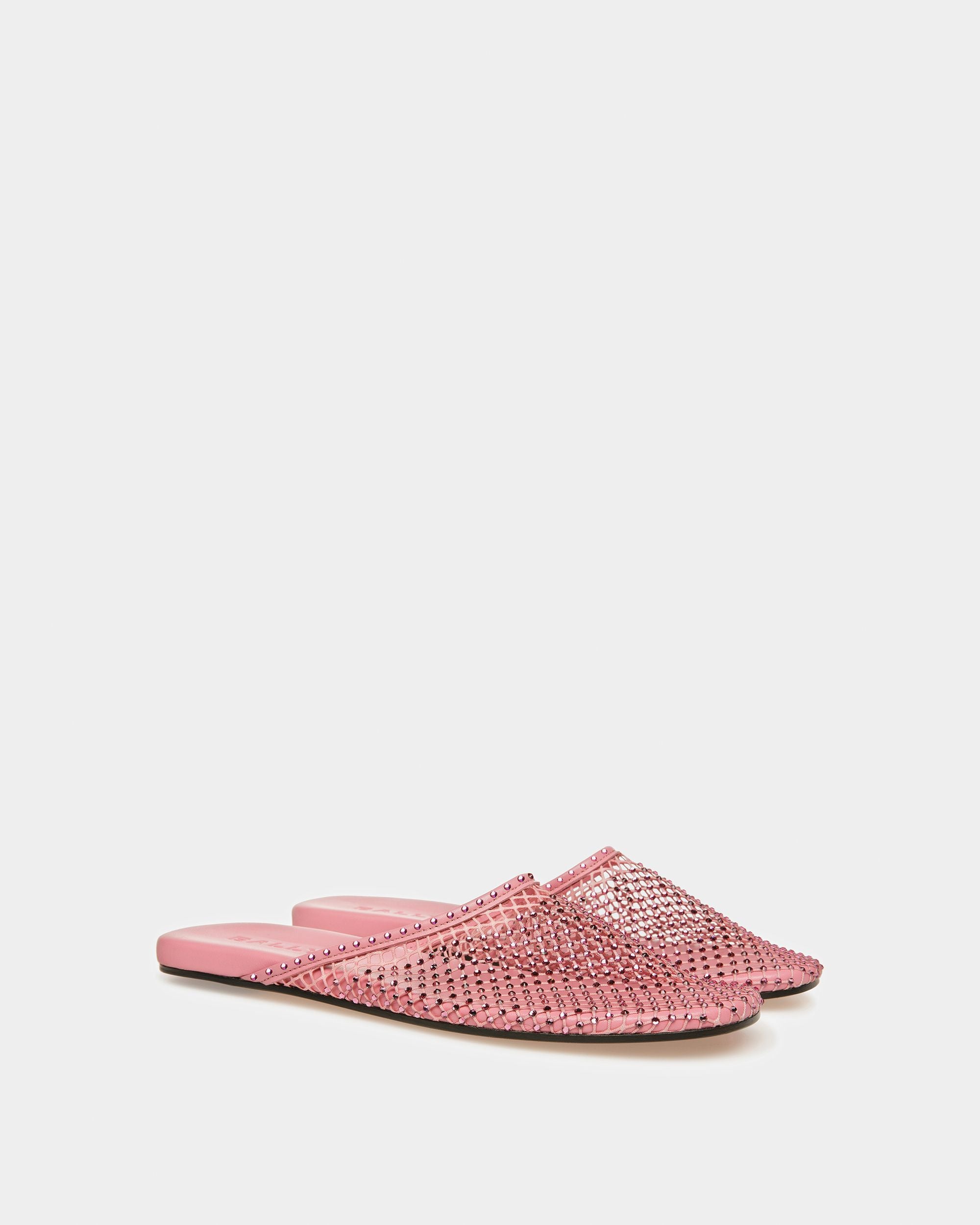 Slipper Aus Kristallbesetztem Netzgewebe - Damen - Bally - 06