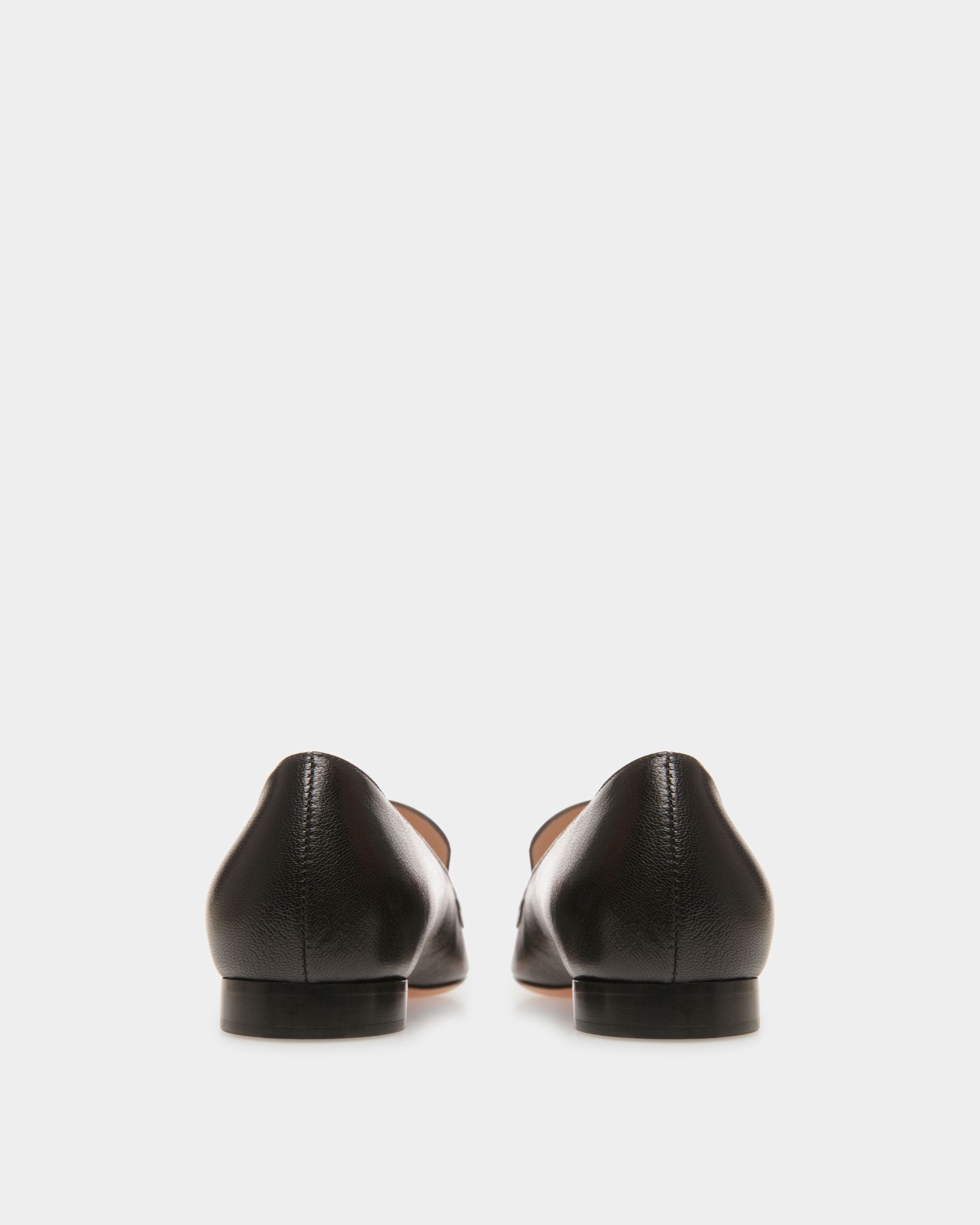 Mocassins Daily Emblem En Cuir Noir - Femme - Bally - 03