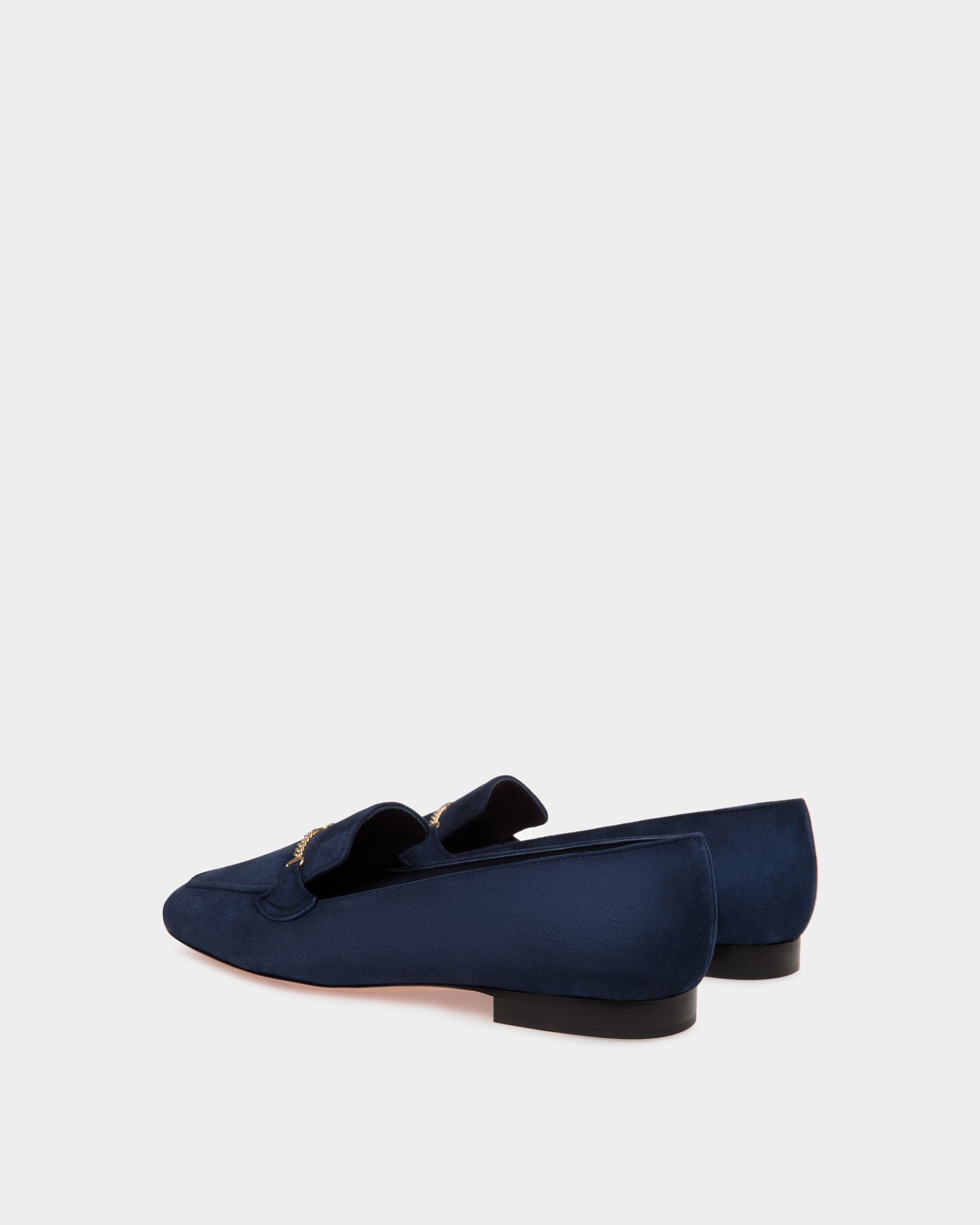 Mocassin Daily Emblem En Daim Bleu - Femme - Bally - 03