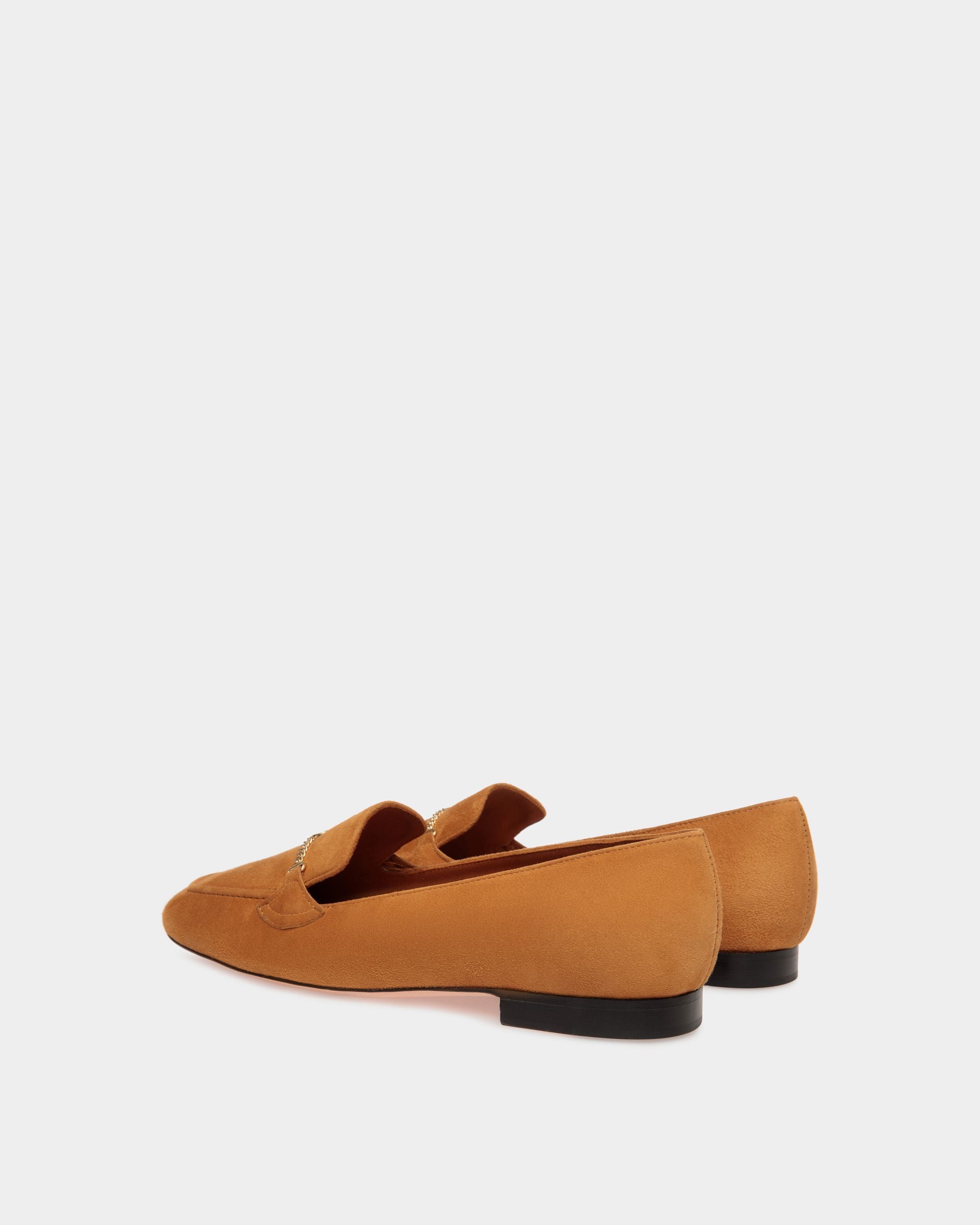 Daily-Emblem Loafer In Braunem Veloursleder - Damen - Bally - 03
