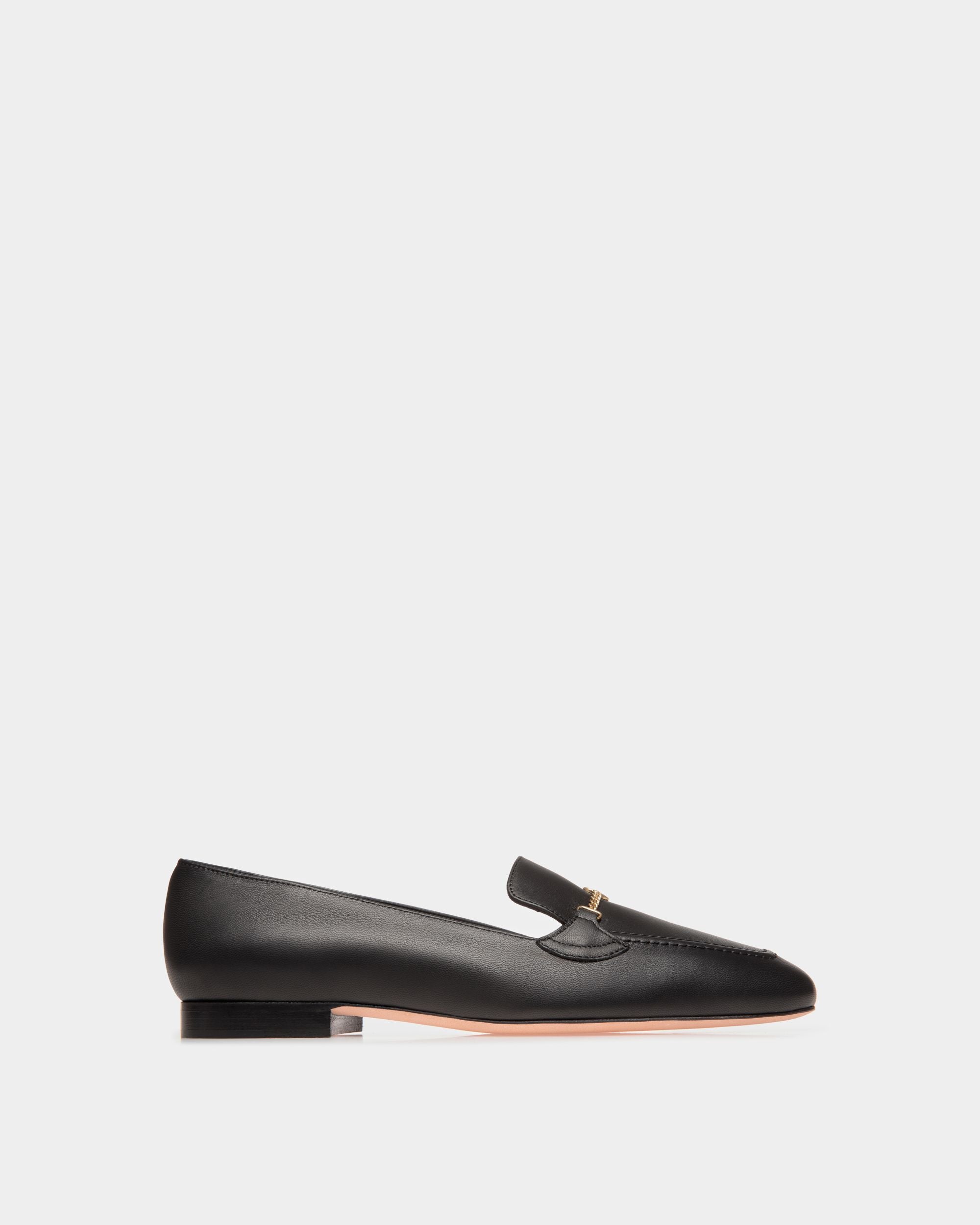 Daily-Emblem Loafer Aus Schwarzem Leder - Damen - Bally - 01