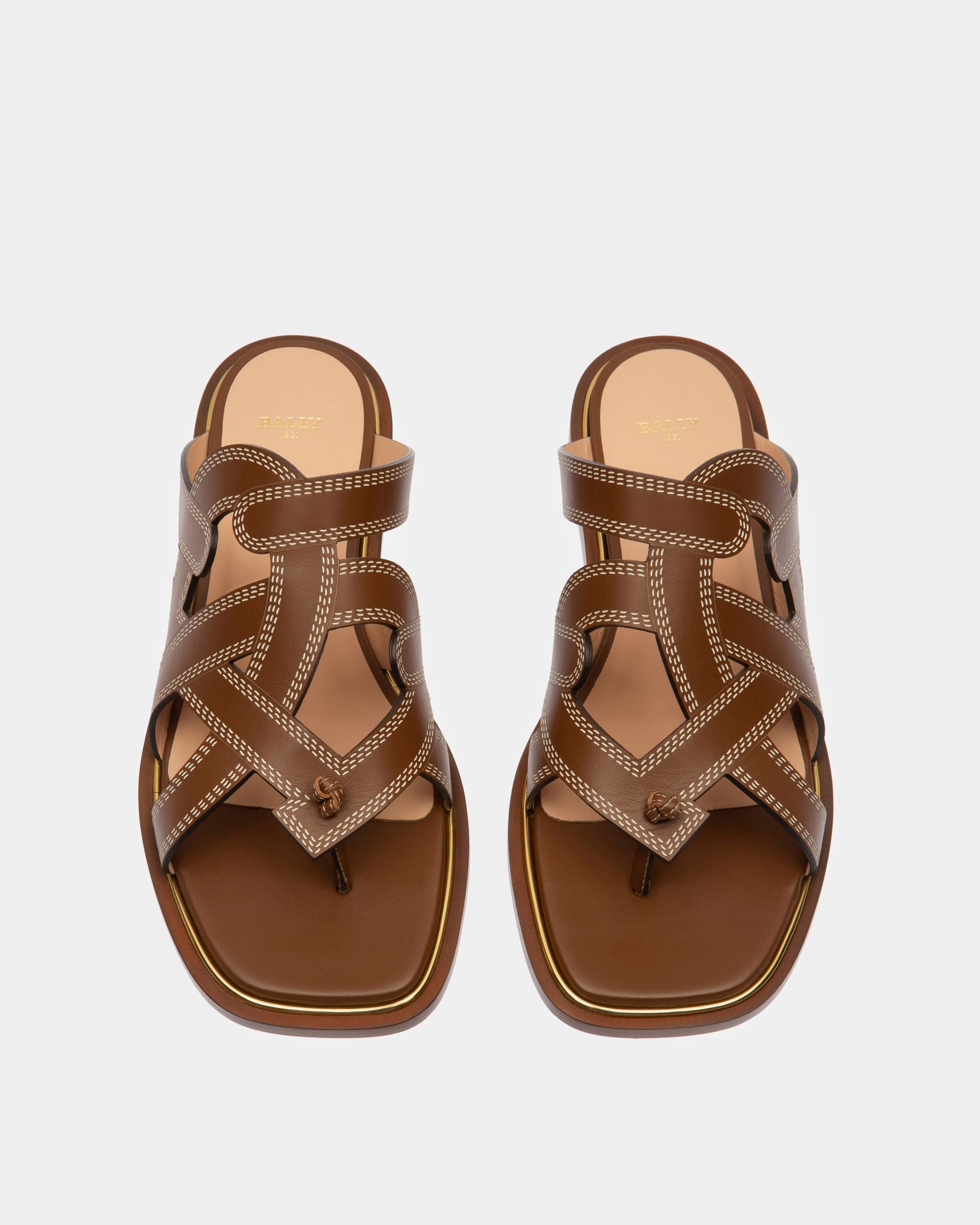 Glada Flache Sandalen Aus Hellbraunem Leder - Damen - Bally - 02