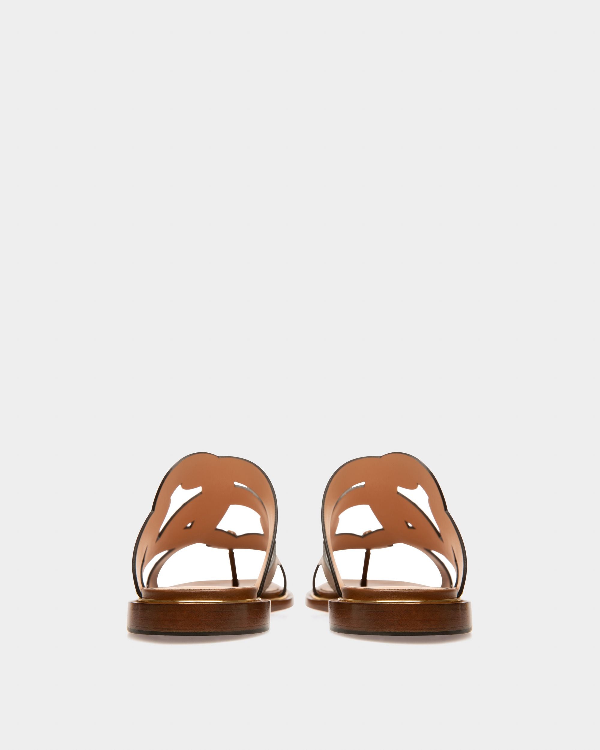 Glada Flache Sandalen Aus Hellbraunem Leder - Damen - Bally - 04