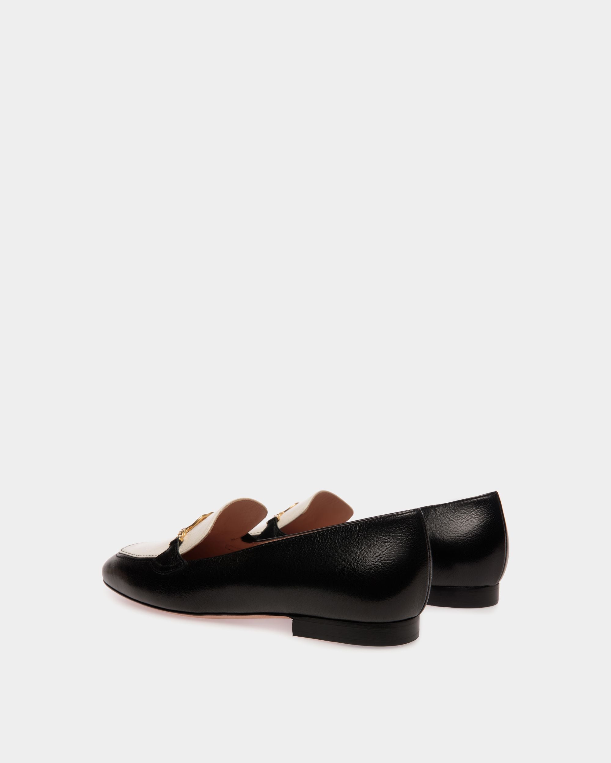 Daily Emblem Loafer Aus Leder In Schwarz Und Weiß - Damen - Bally - 03