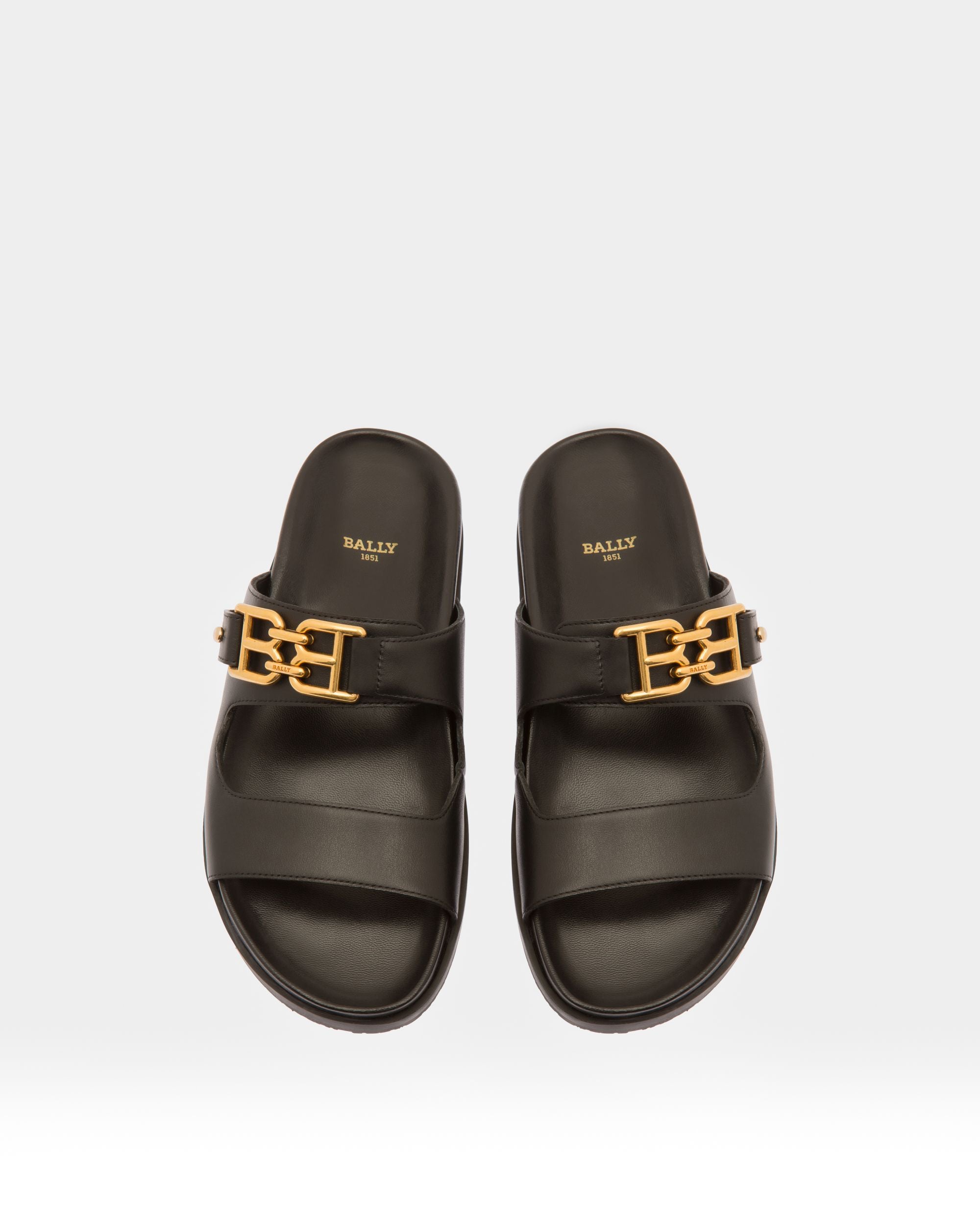 Emma Sandalen Aus Schwarzem Leder - Damen - Bally - 02