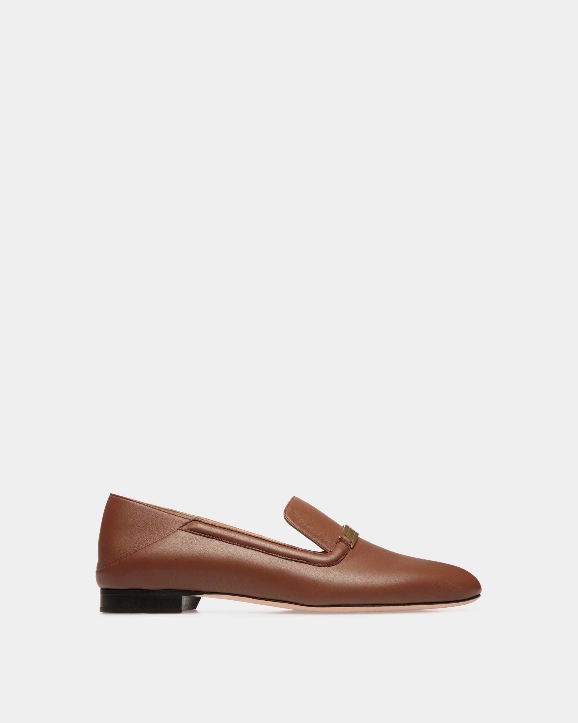 Deco Slipper in Brown Leather - Femme - Bally - 01