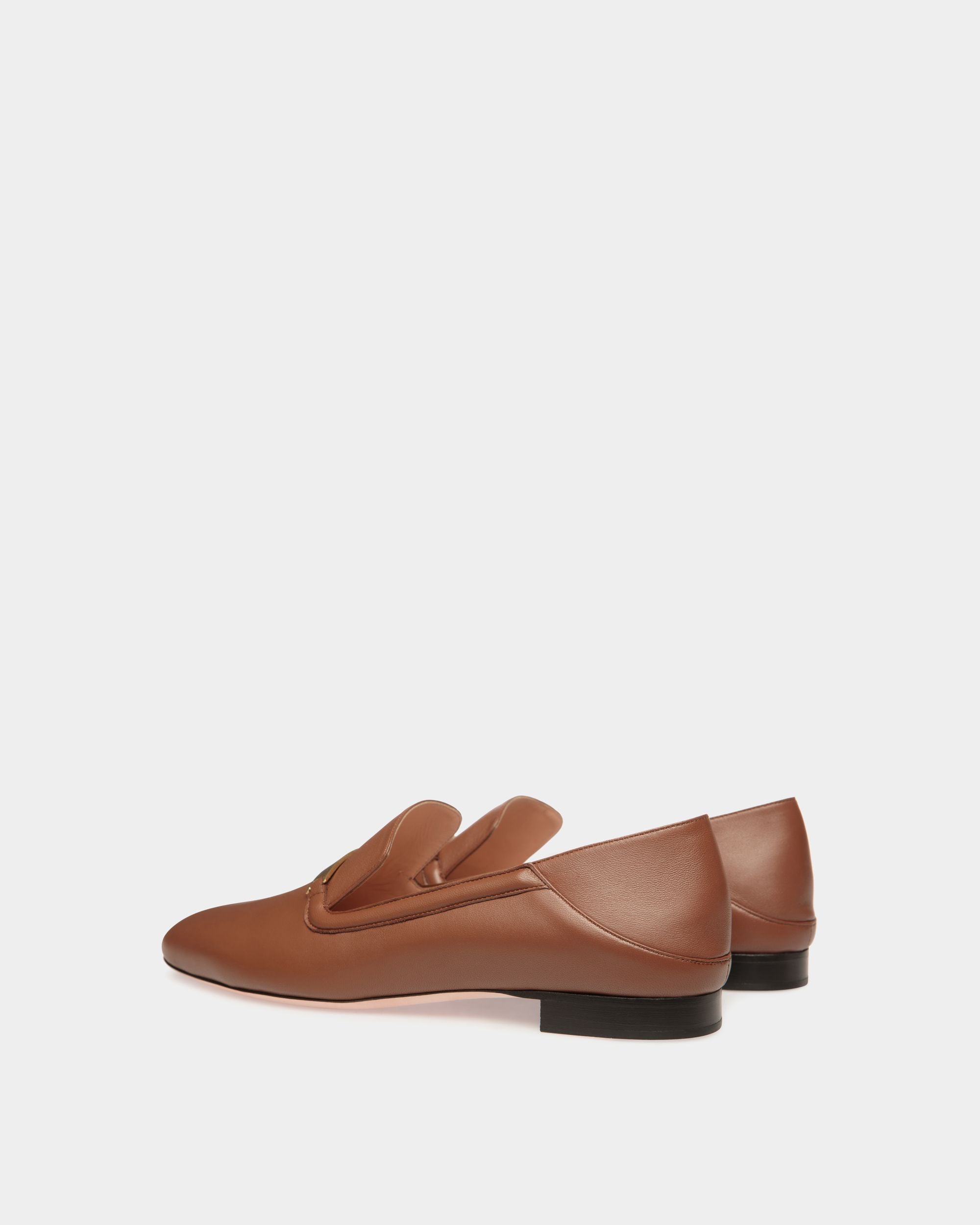 Deco Slipper in Brown Leather - Femme - Bally - 04