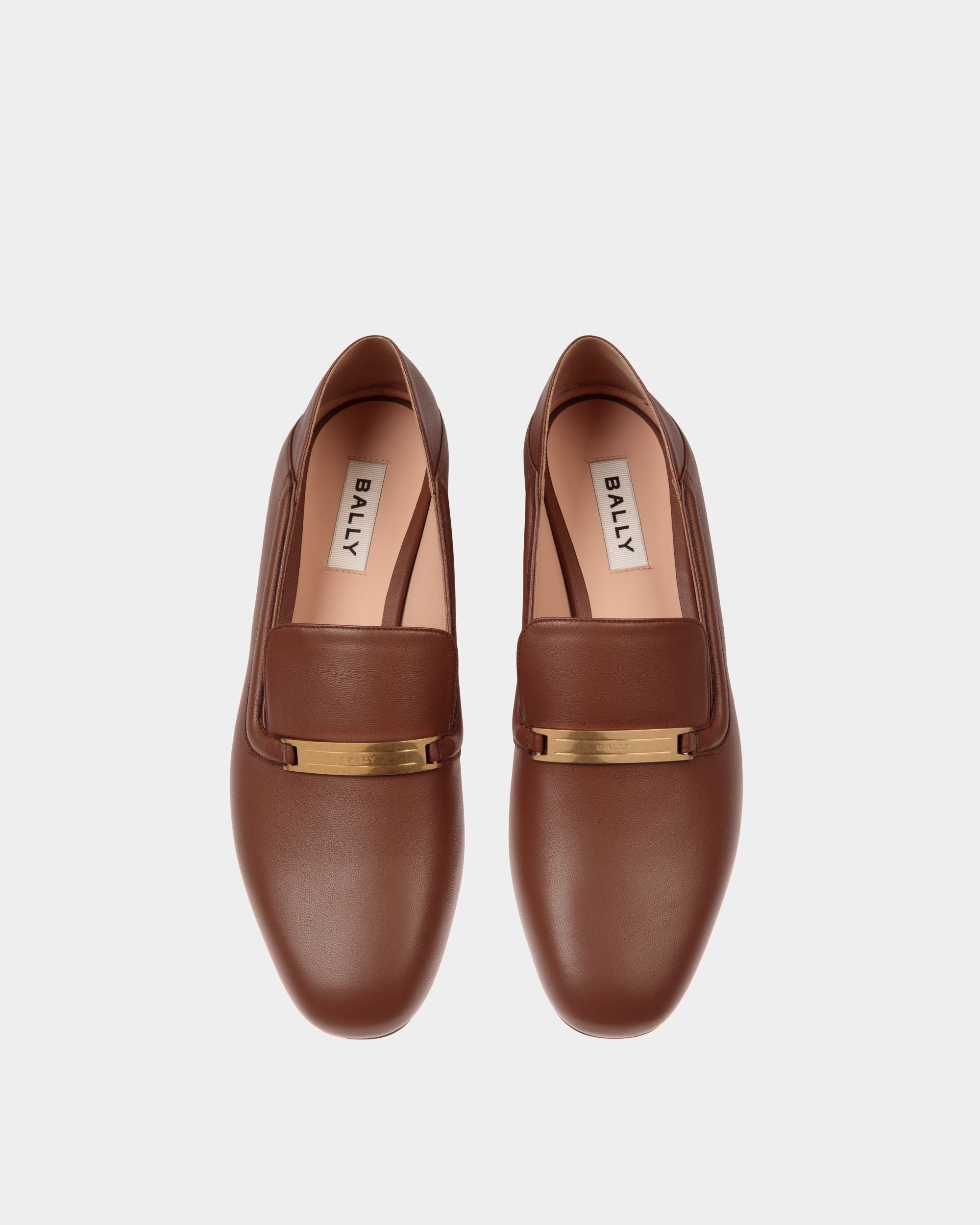 Deco Slipper in Brown Leather - Femme - Bally - 05
