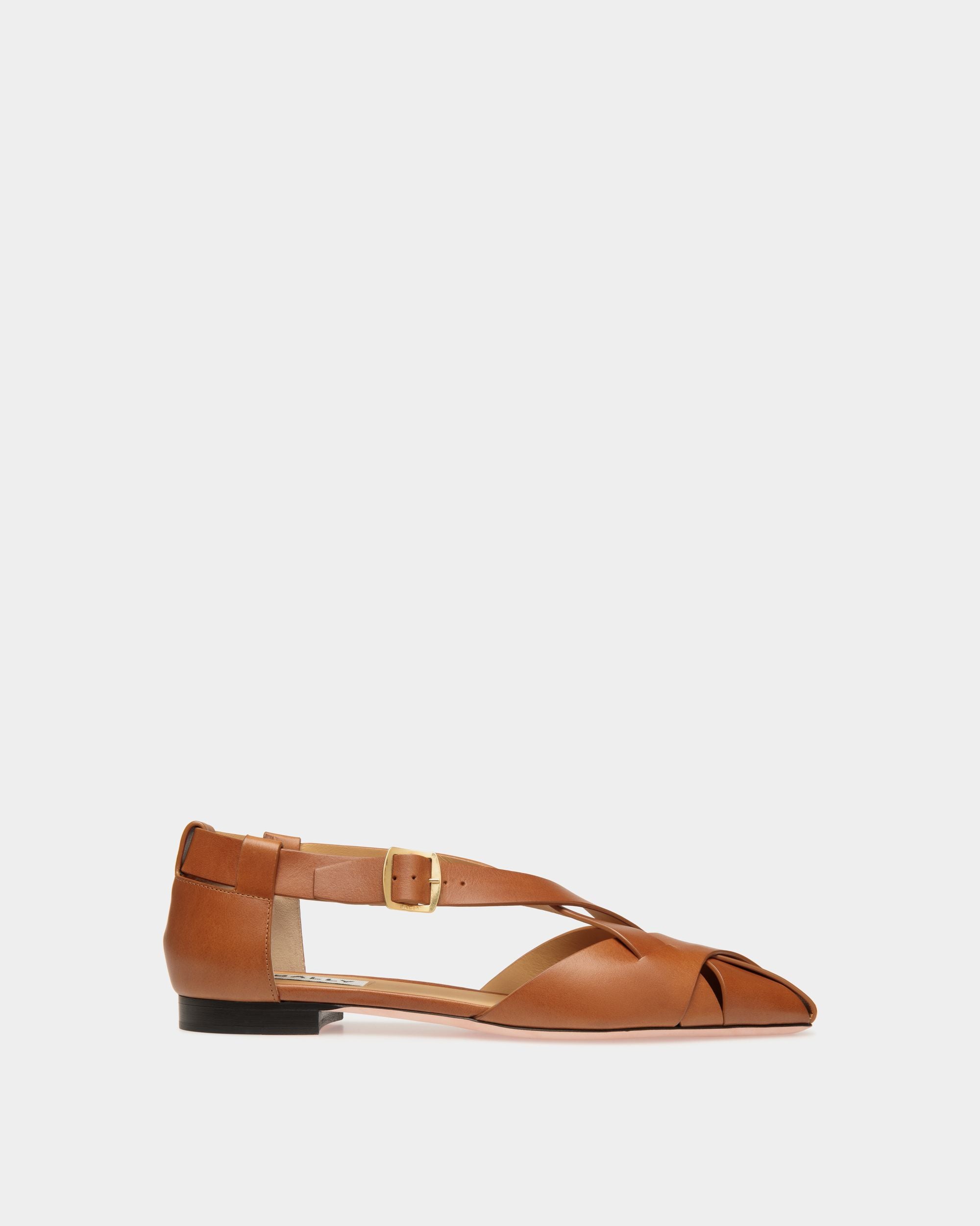 Zapato Plano Sylt De Piel Cepillada Marrón - Mujer - Bally - 01