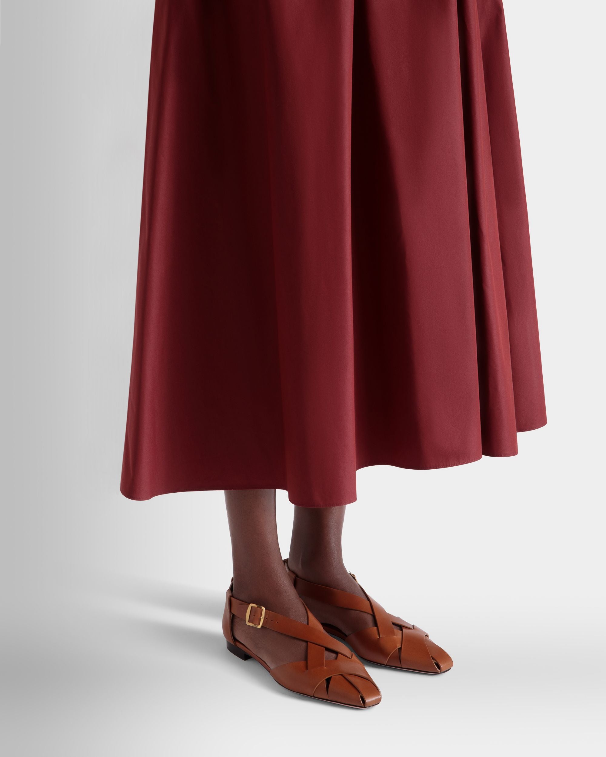 Zapato Plano Sylt De Piel Cepillada Marrón - Mujer - Bally - 02