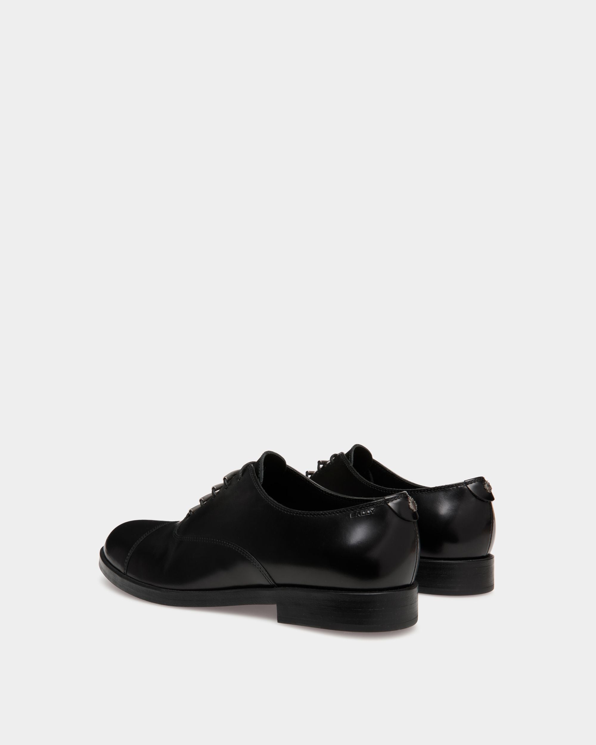 Richelieu Egli En Cuir Noir - Femme - Bally - 03