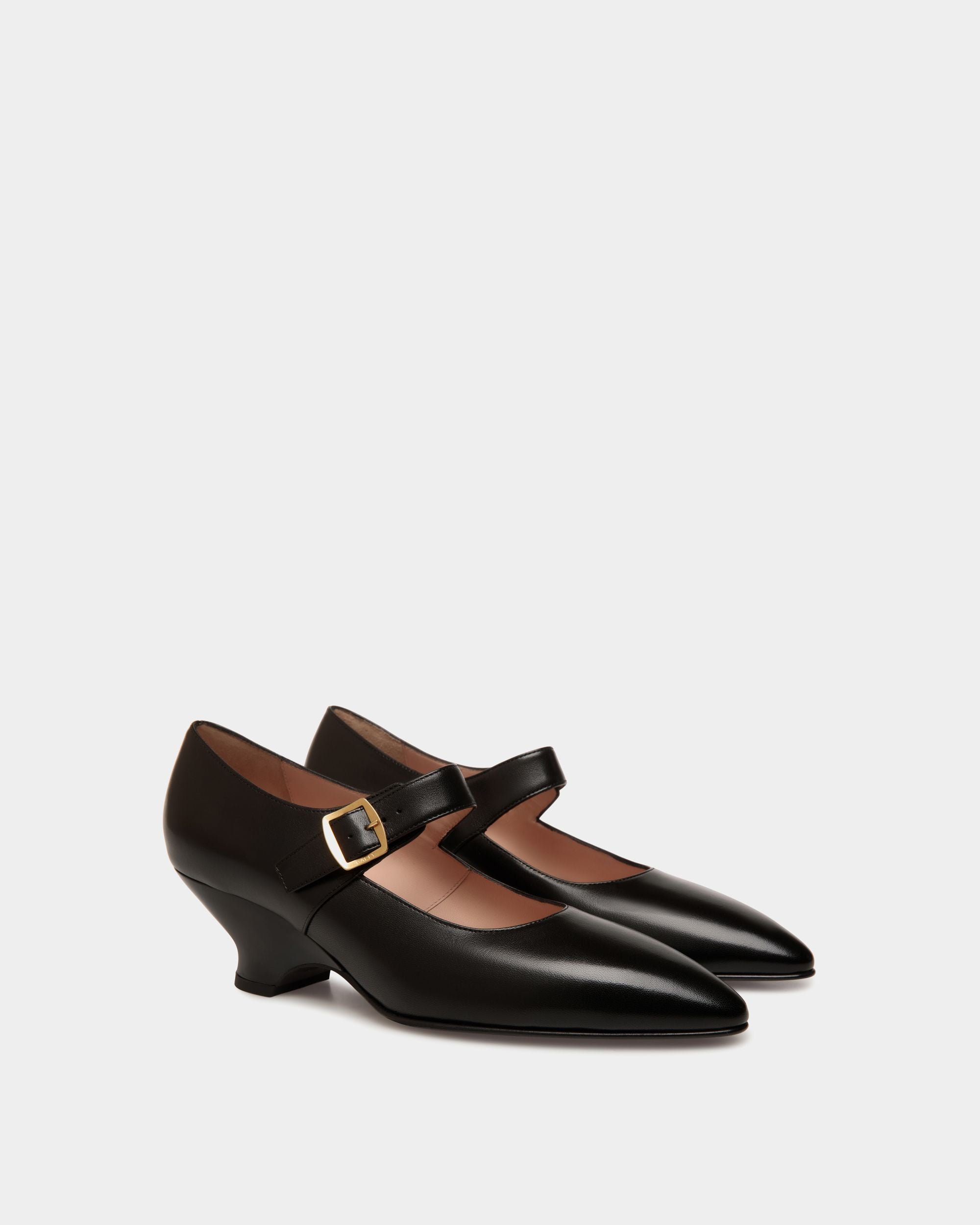 Glendy Pump in Black Leather - Women's - Bally - 02
