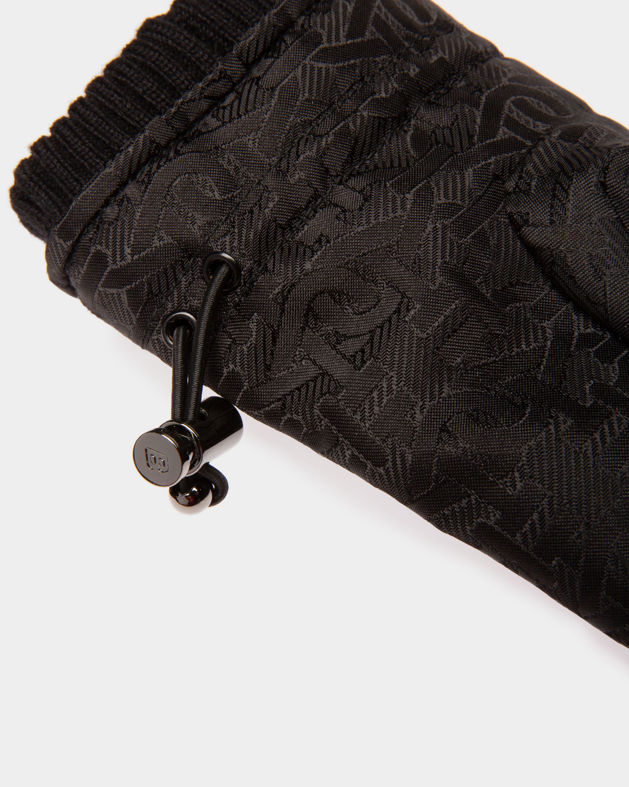 Gants En Polyester Recyclé Noir - Femme - Bally - 02