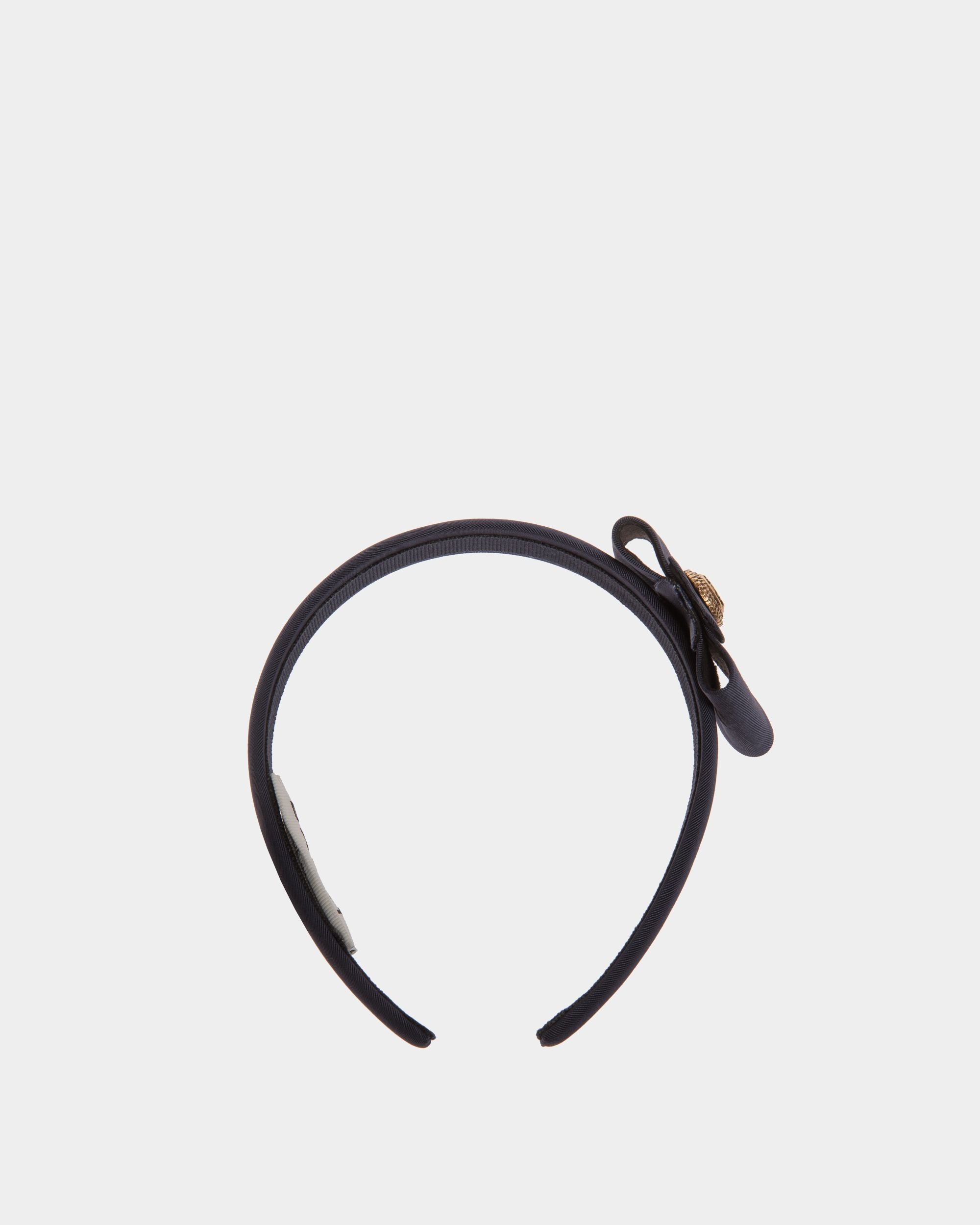 Stirnband Mit Bally-Schleife In Navy Blue - Damen - Bally - 01