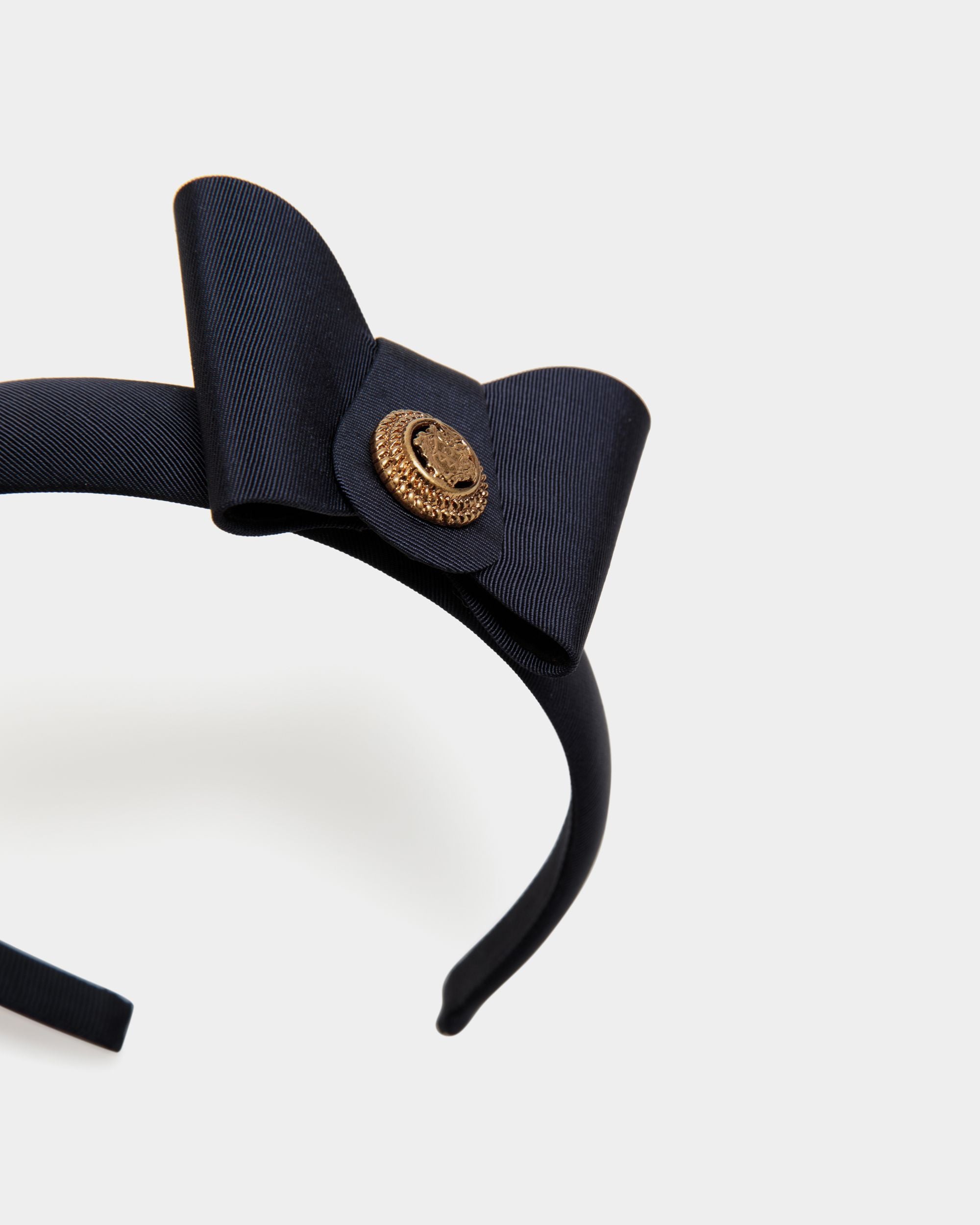 Stirnband Mit Bally-Schleife In Navy Blue - Damen - Bally - 03