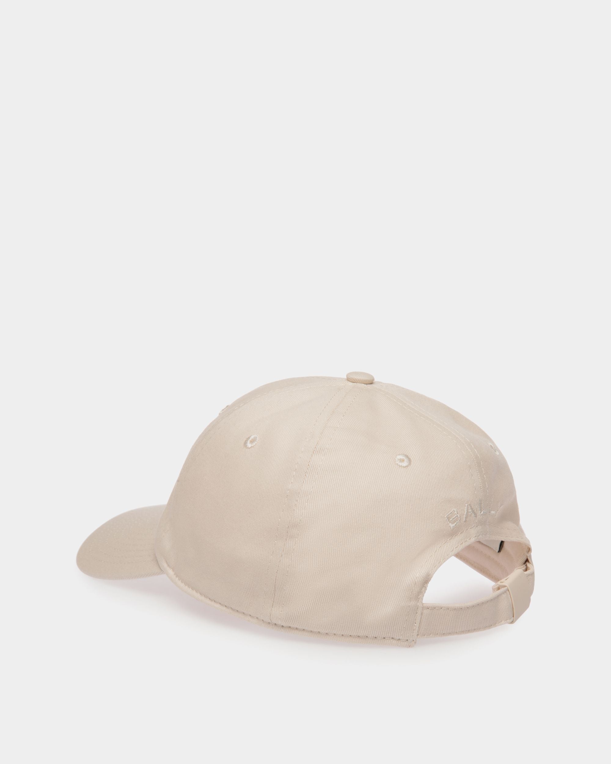 Baseball Hat in Ivory Cotton with a Bally Crest - Damen - Bally - 02