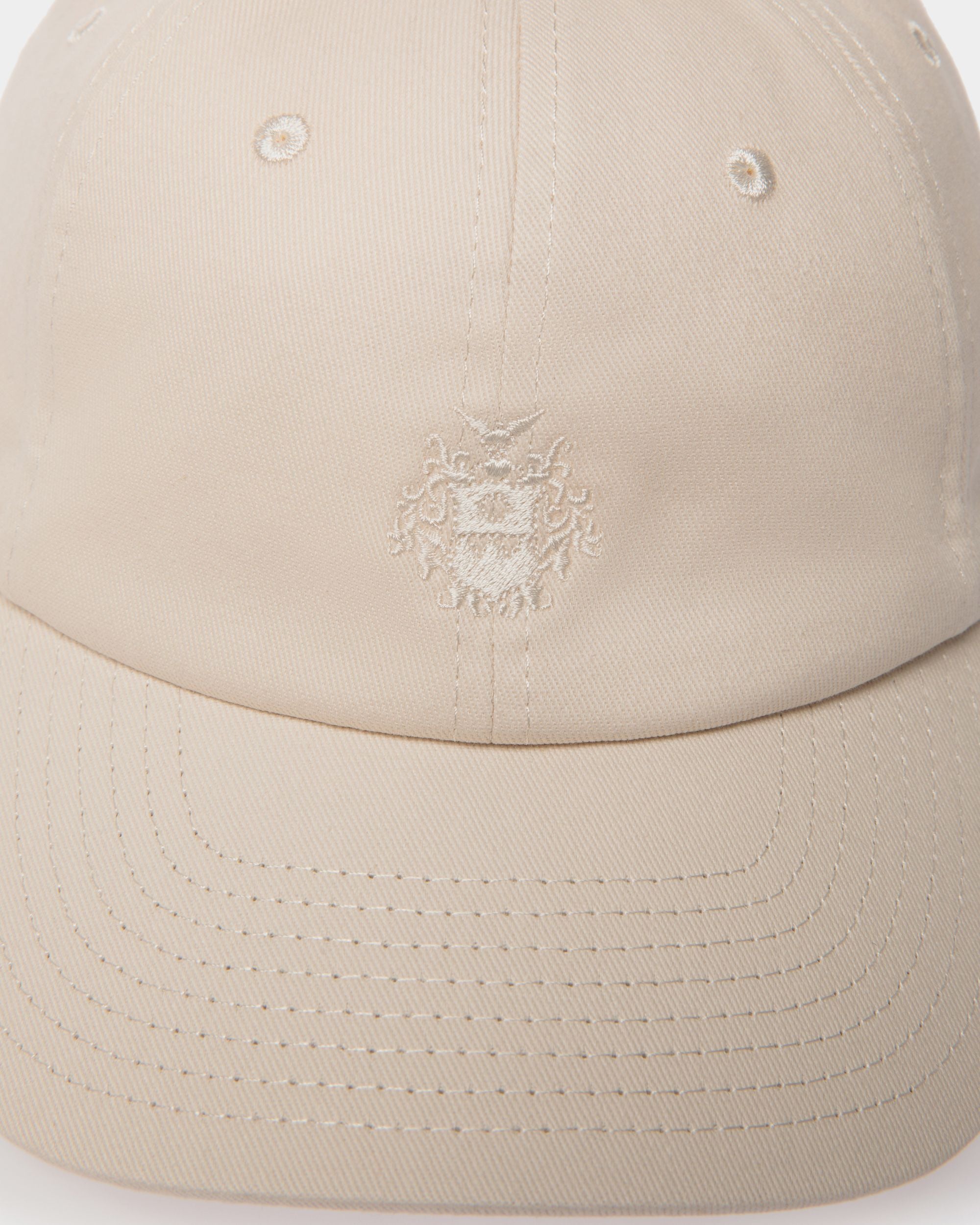 Baseball Hat in Ivory Cotton with a Bally Crest - Damen - Bally - 03