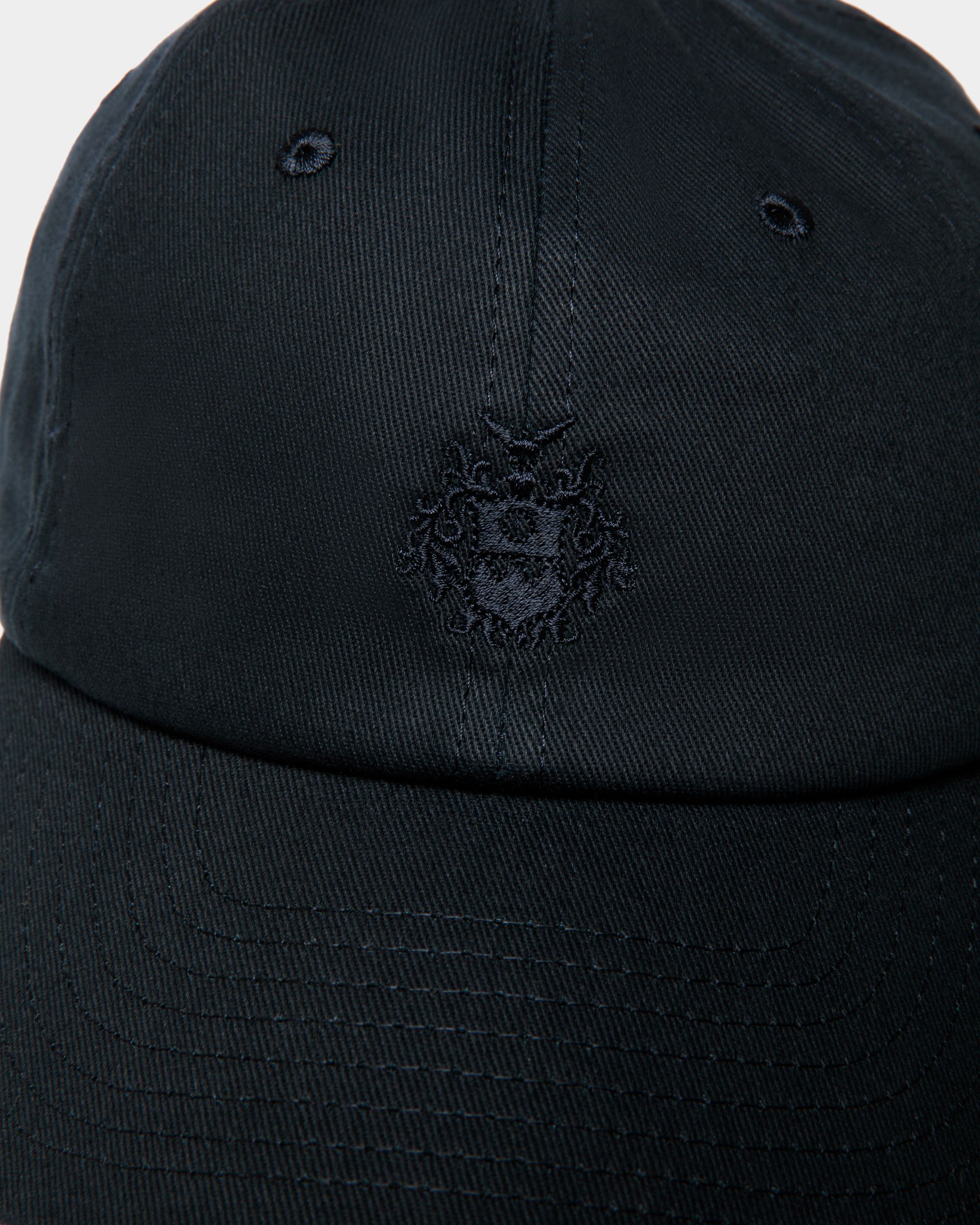 Baseball Hat in Navy Blue Cotton with a Bally Crest - Femme - Bally - 03