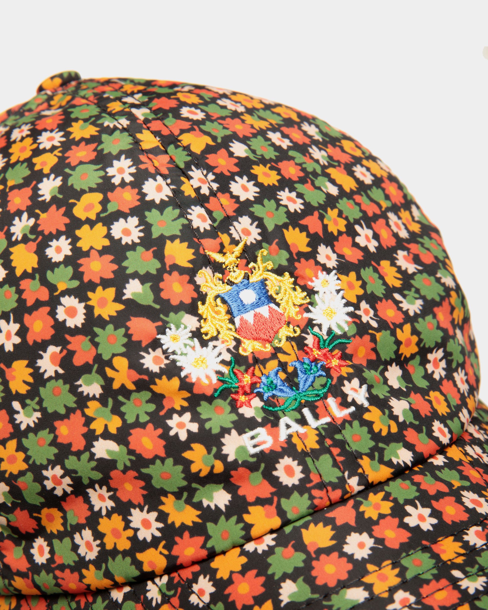 Chapeau Aviateur De La Capsule D’hiver En Nylon Recyclé Multicolore Orné De Fleurs Des Alpes - Femme - Bally - 04