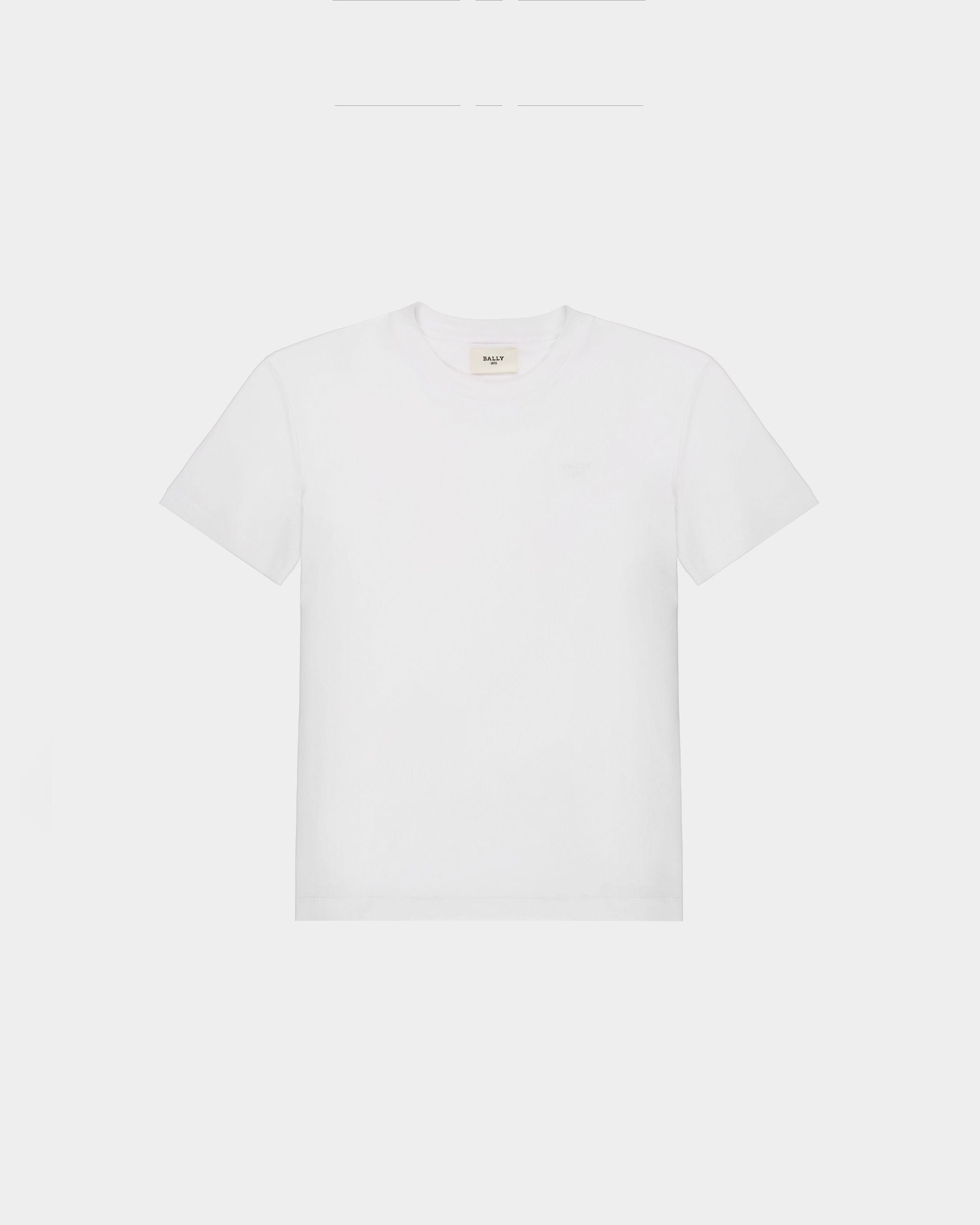 Organic Cotton T-Shirt In White - Women's - Bally - 01