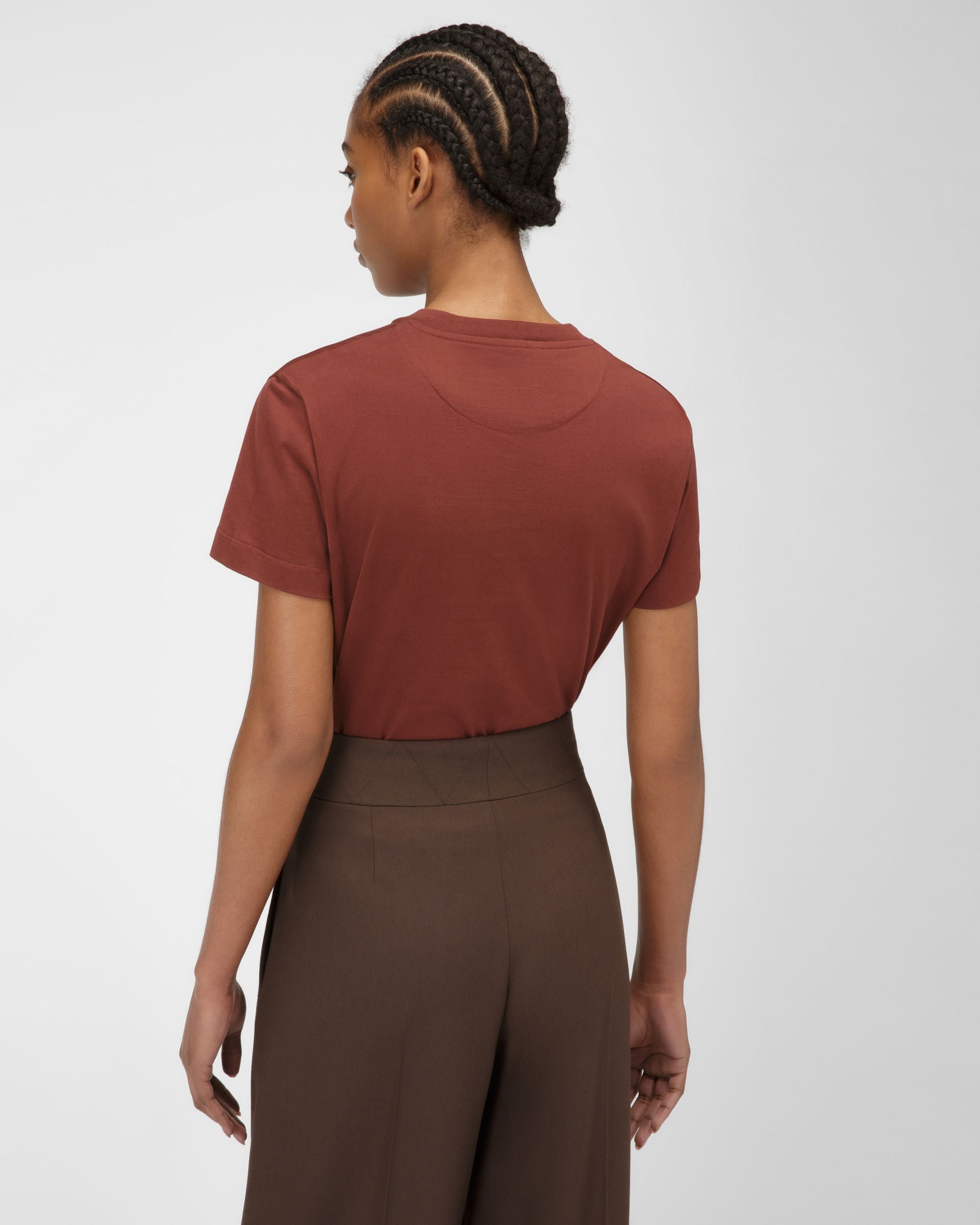 Organic Cotton T-Shirt Heritage Red - Women's - Bally - 03