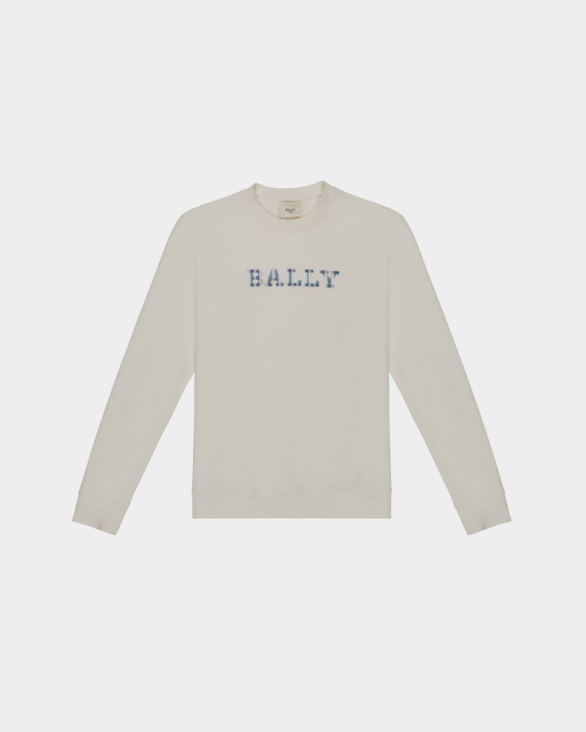Organic Cotton Mix Sweatshirt In Bone - Women's - Bally - 04