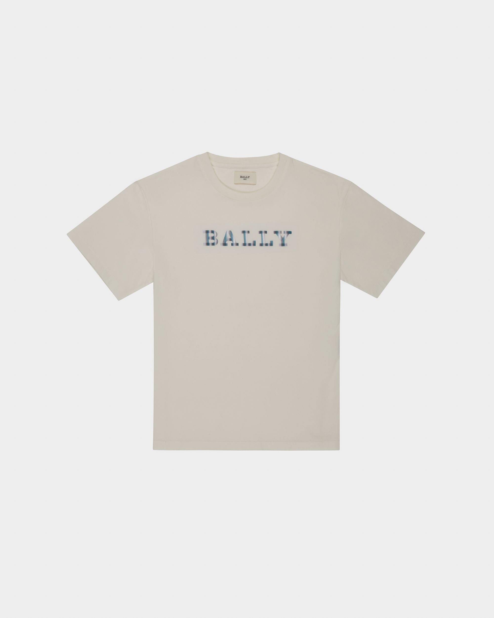 Organic Cotton T-Shirt In Bone - Women's - Bally - 04