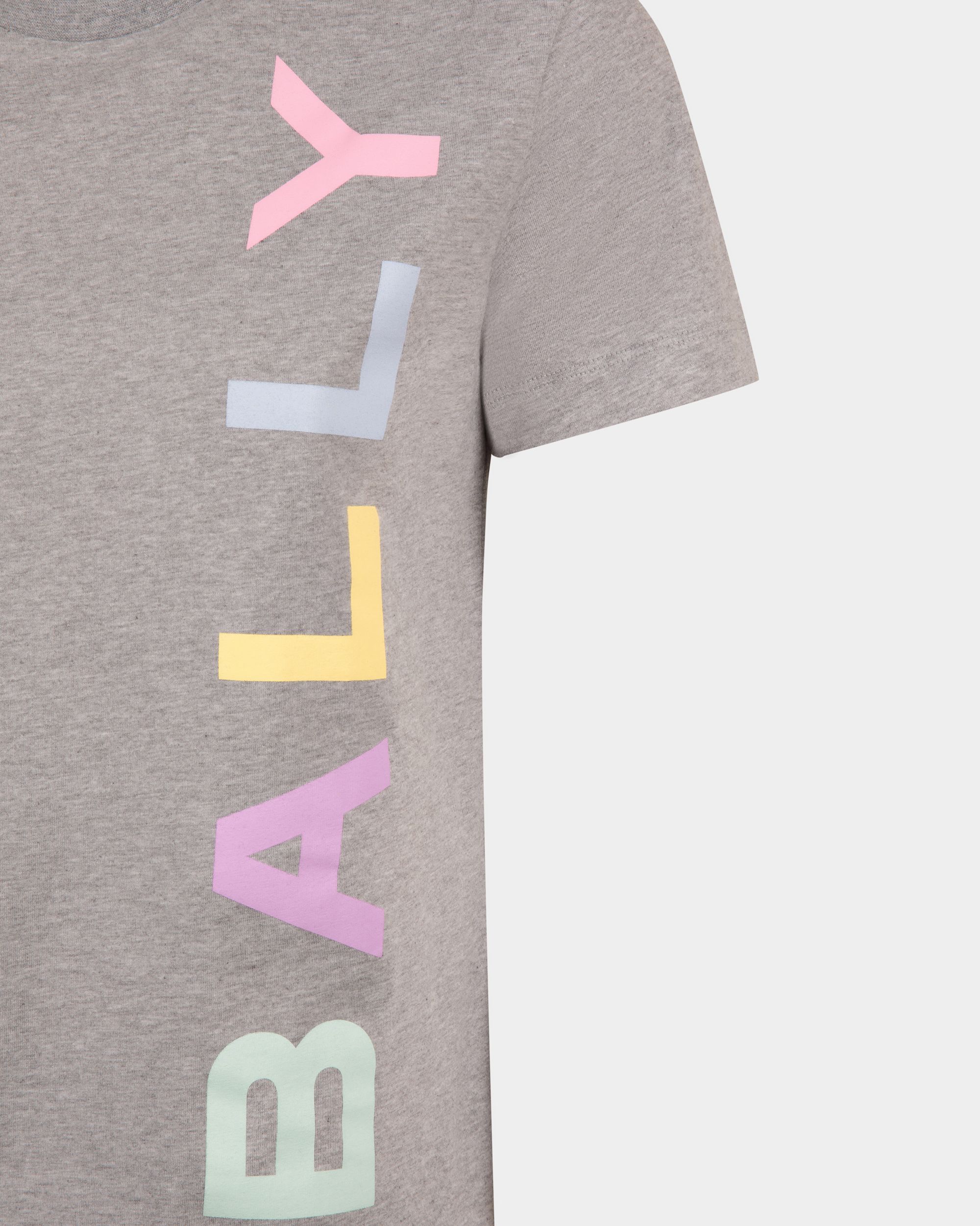T-Shirt in Mélange Gray Cotton - Women's - Bally - 02