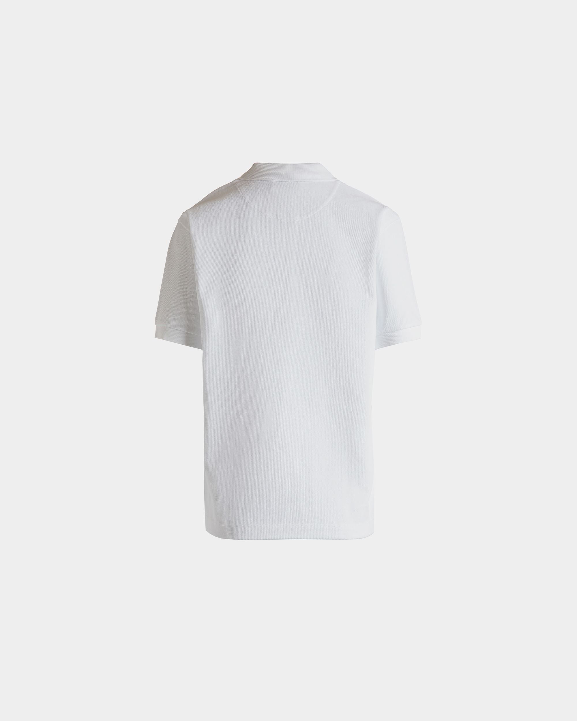 Polo À Manches Courtes En Coton Blanc - Femme - Bally - 07