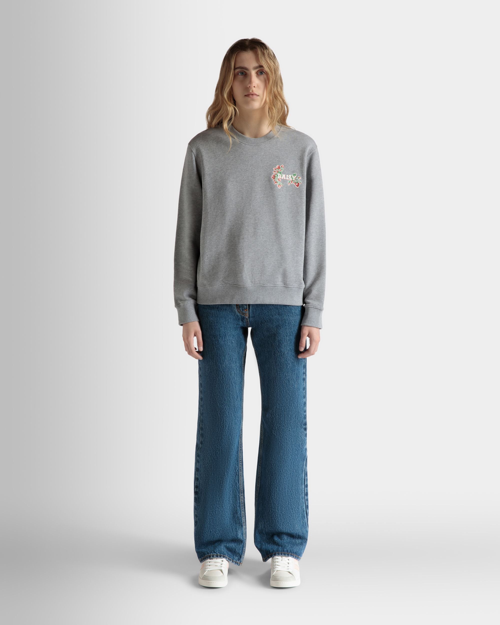 Crewneck in Strawberry Print Cotton - Women's - Bally - 02