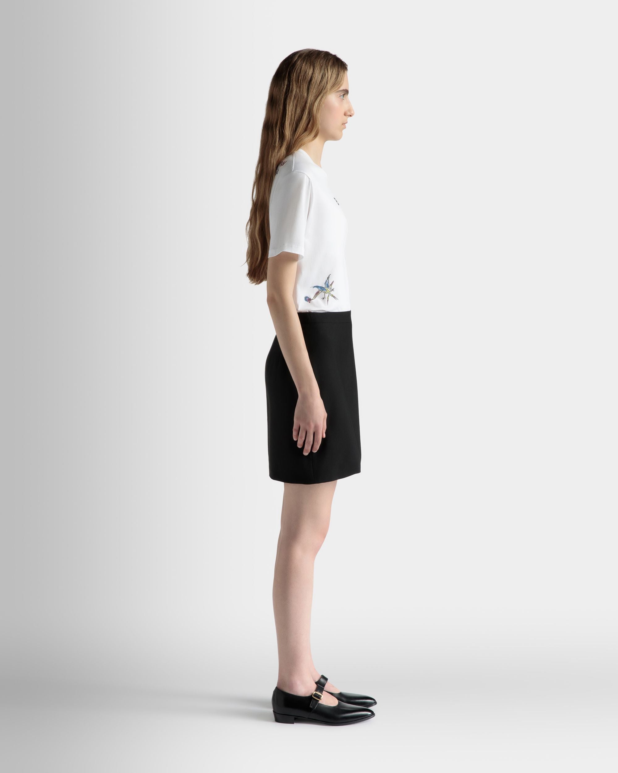 T-Shirt En Coton Blanc - Femme - Bally - 05