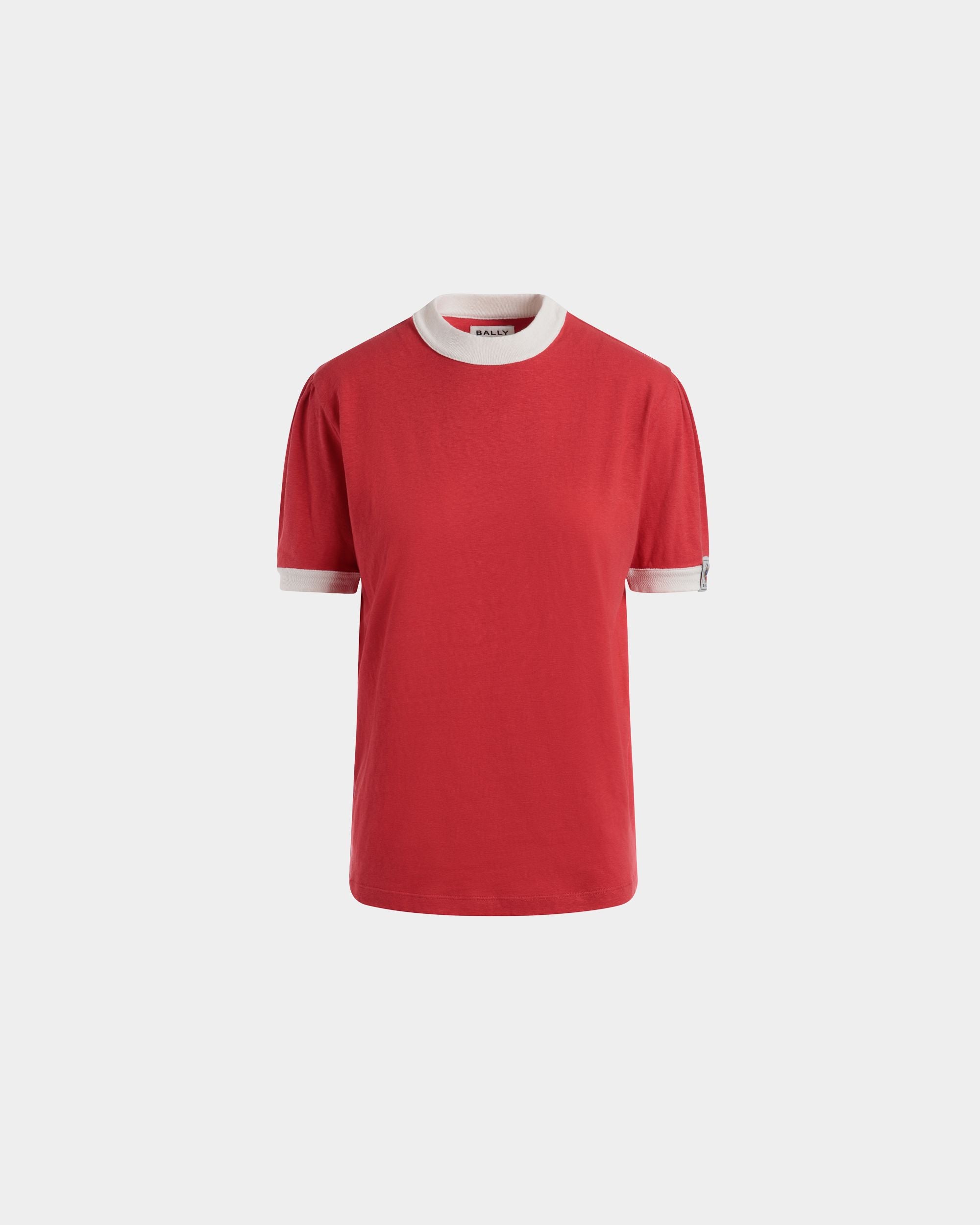 Cutsew T-Shirt In Red Mix Cotton - Damen - Bally - 01