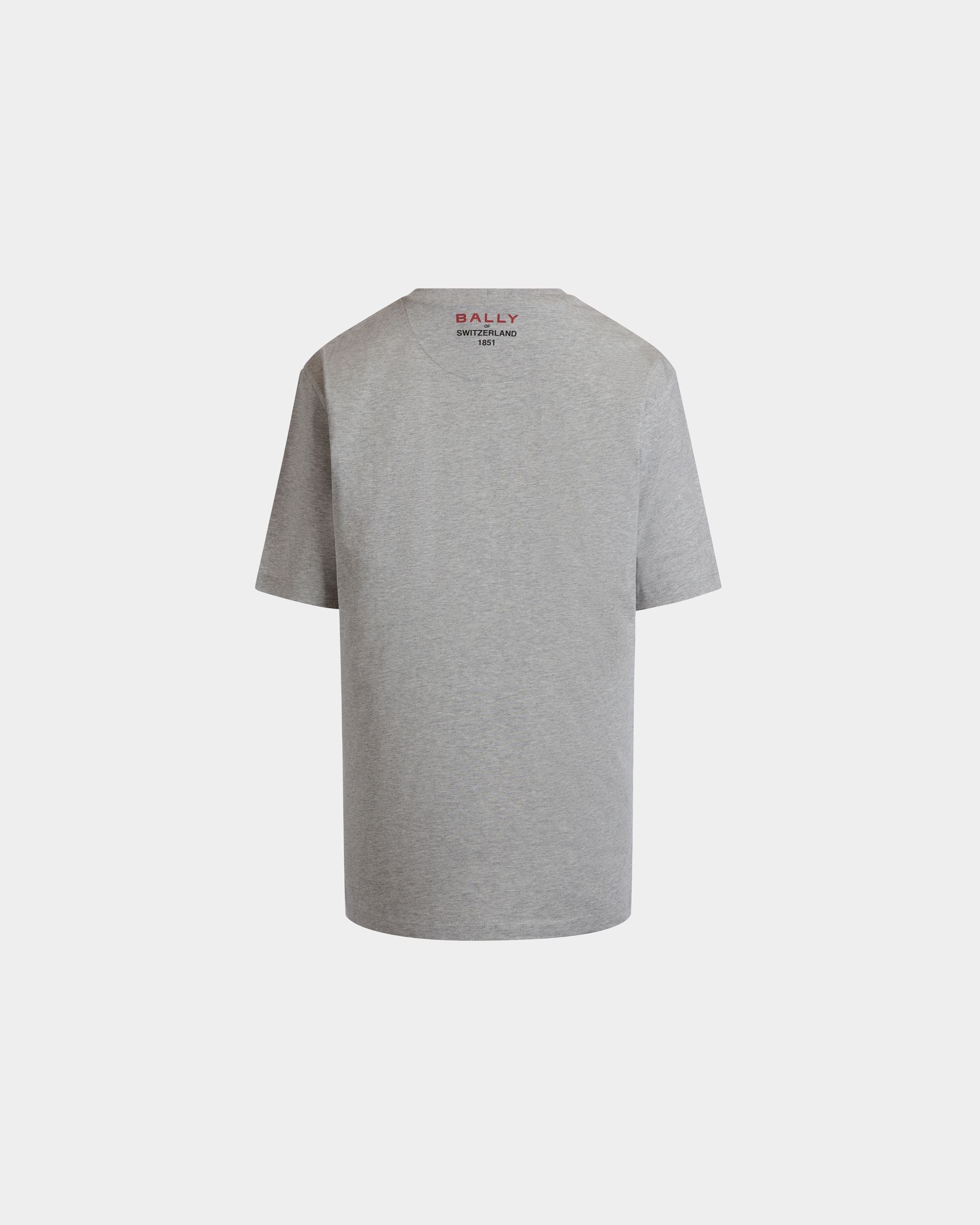 T-Shirt Avec Imprimé Mermaid En Coton Gris Chiné - Femme - Bally - 07