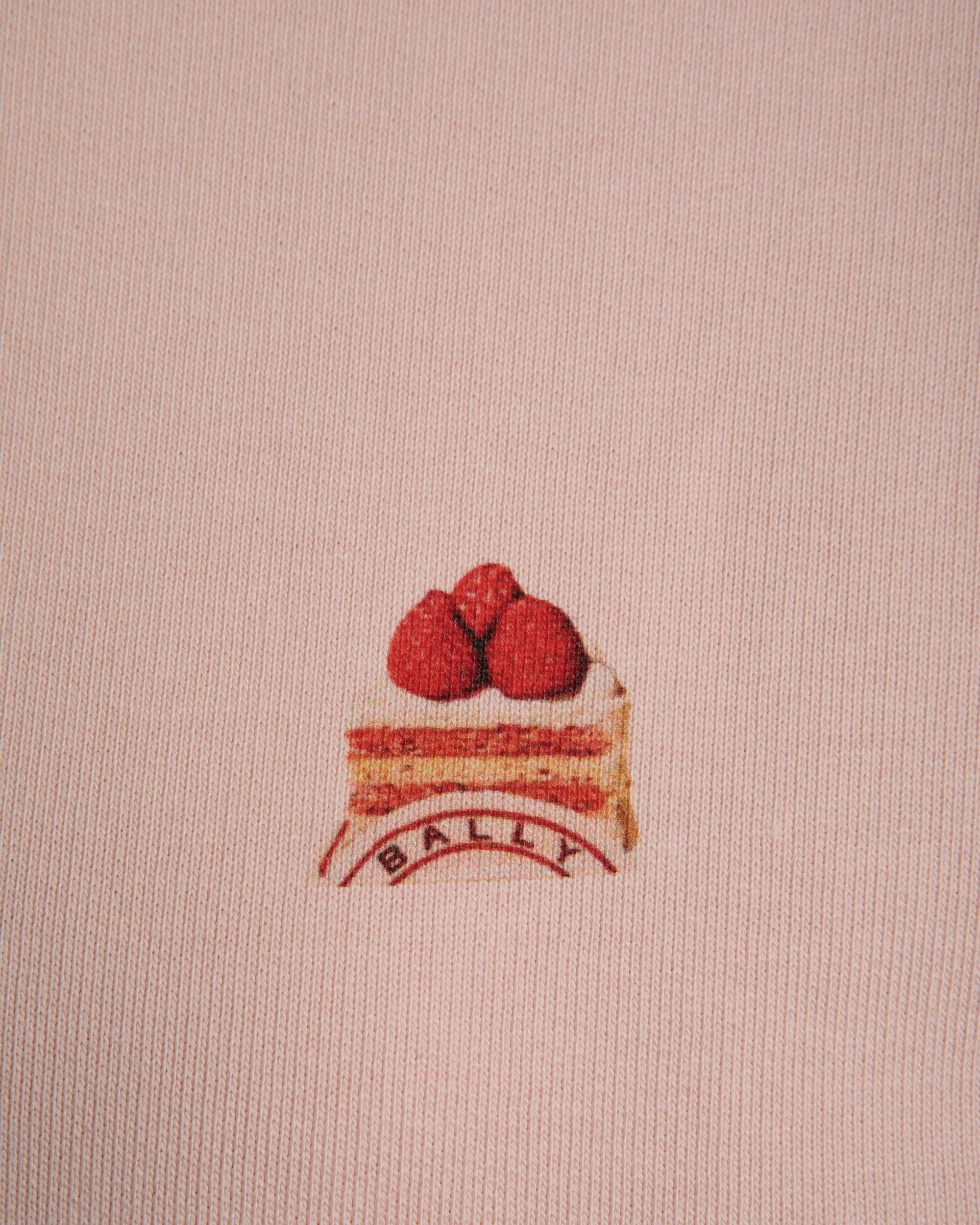 Sweatshirt Mit Rundhalsausschnitt Und Bally Cake Aus Baumwolle In Dusty Petal - Damen - Bally - 04