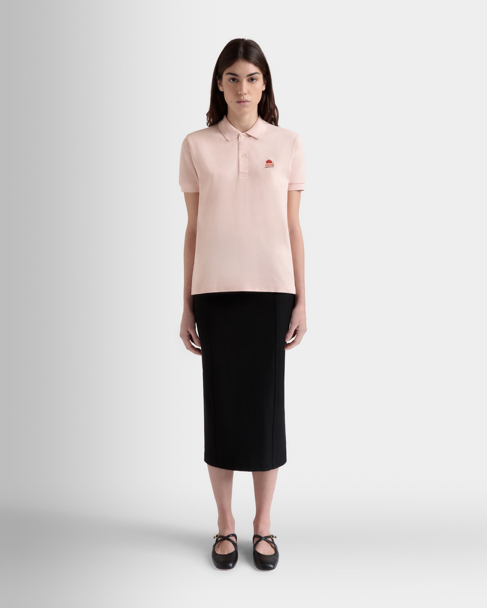 Polo Avec Bally Cake En Coton Dusty Petal - Femme - Bally - 02