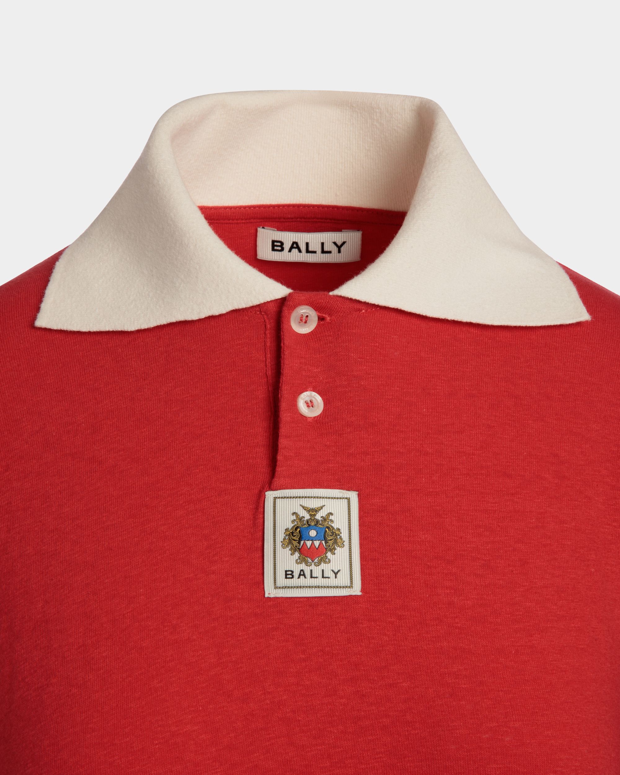 Polo Avec Logo Bally Crest En Coton Rouge - Femme - Bally - 04