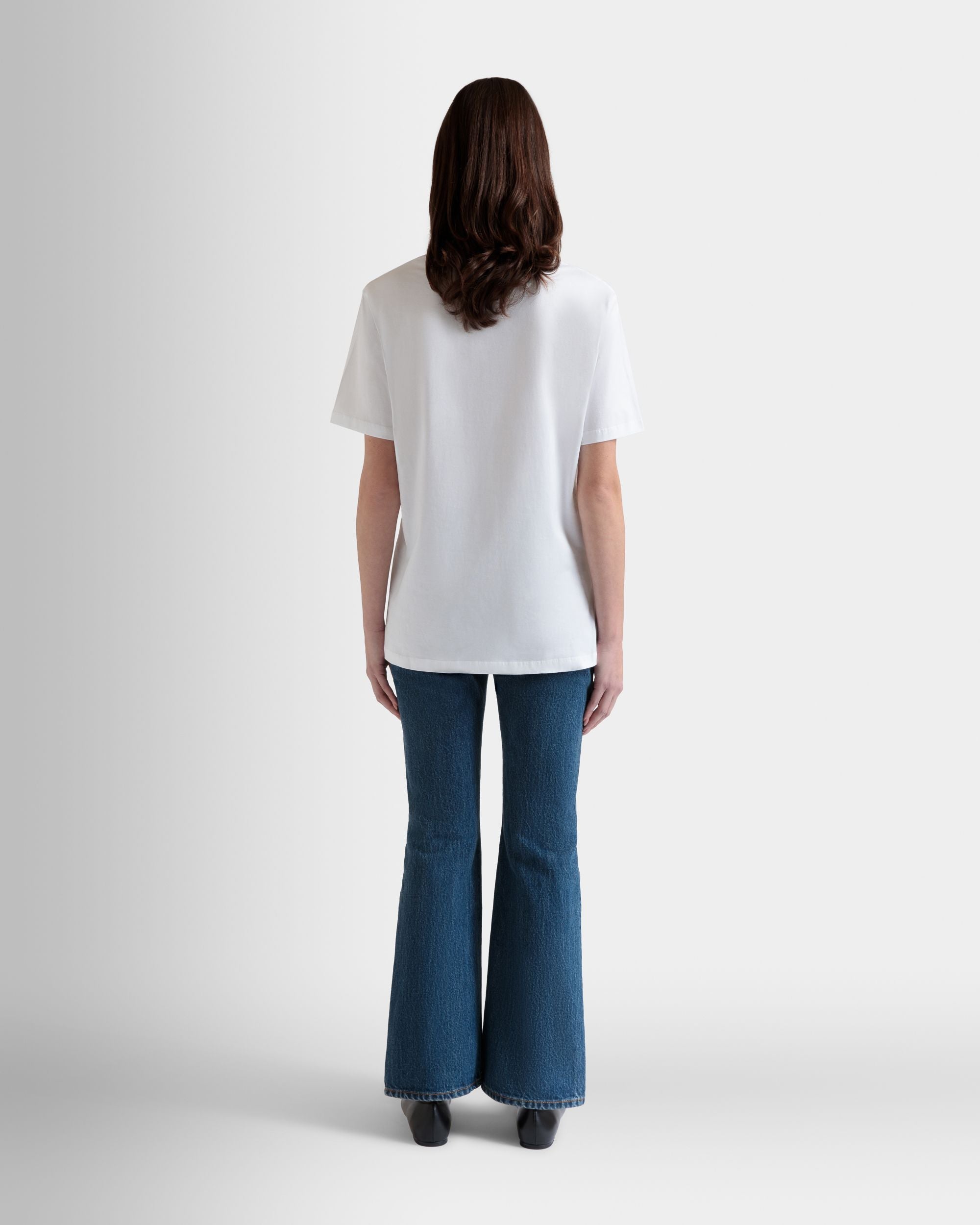 Camiseta De Algodón Blanco Con Estampado Bally Cake - Mujer - Bally - 06