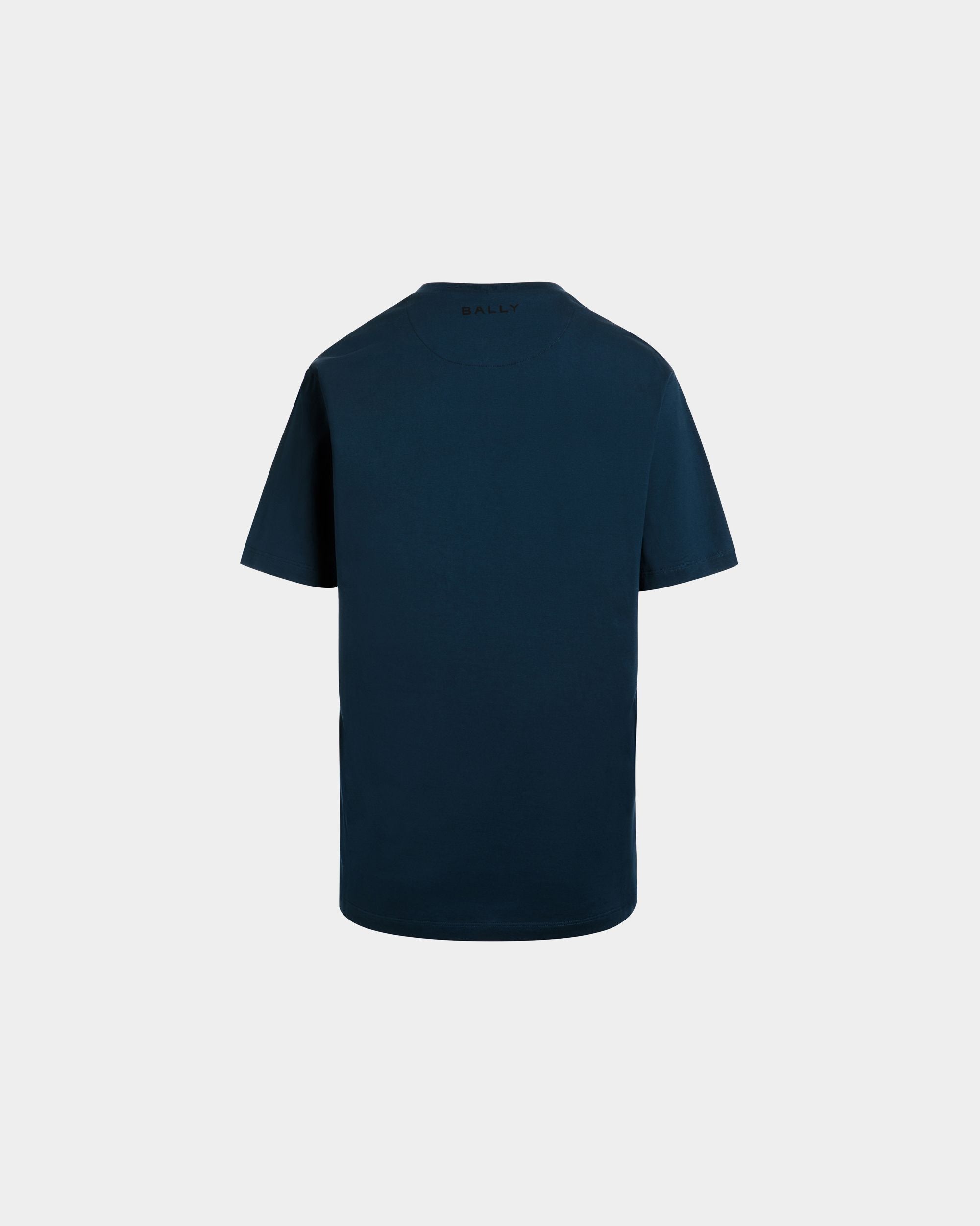 T-Shirt En Coton Navy Blue Avec Imprimé Bally Cake - Femme - Bally - 07