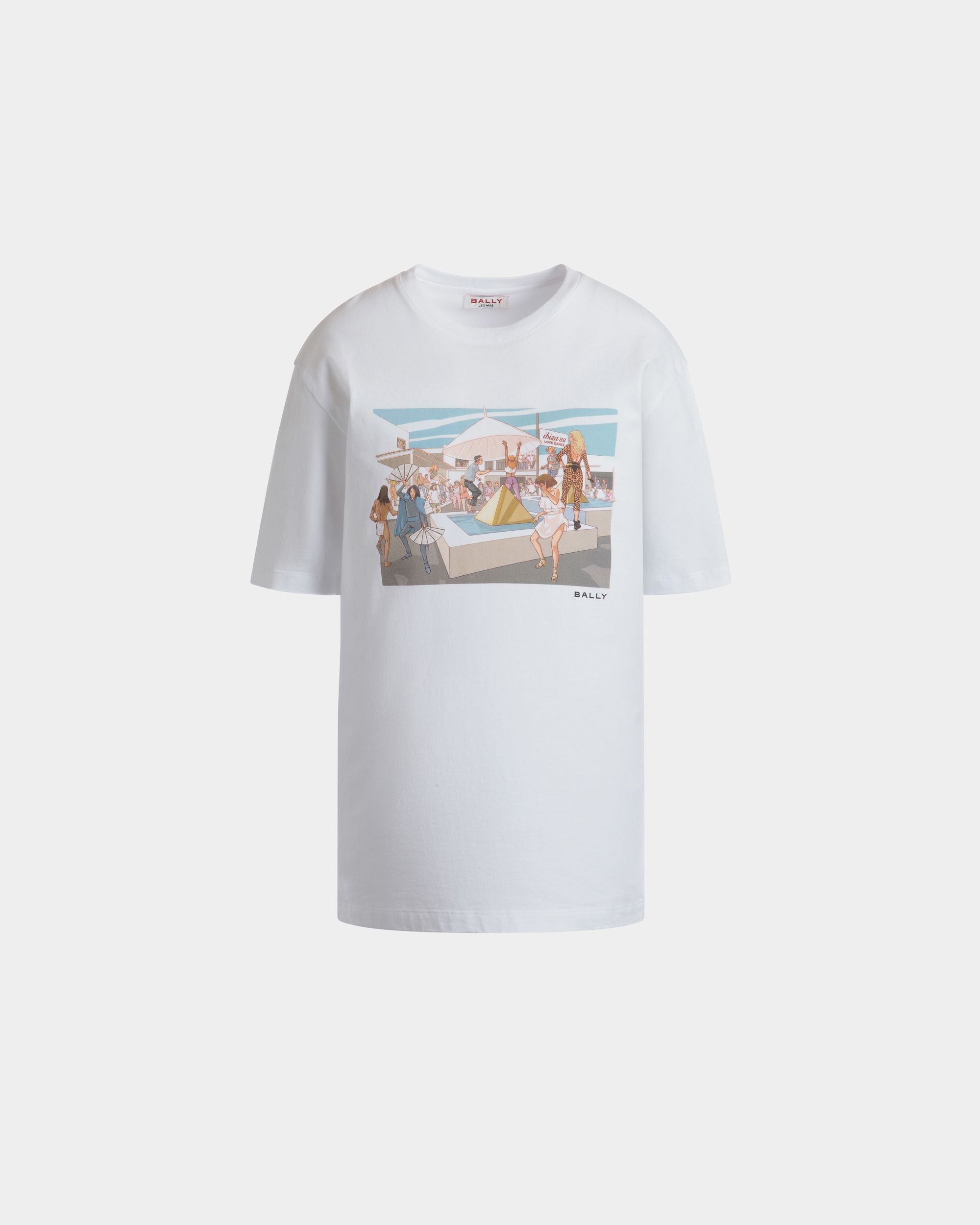 T-Shirt DJ Leo Mas X Bally En Coton Blanc Avec Imprimé Dancing Amnesia - Femme - Bally - 01