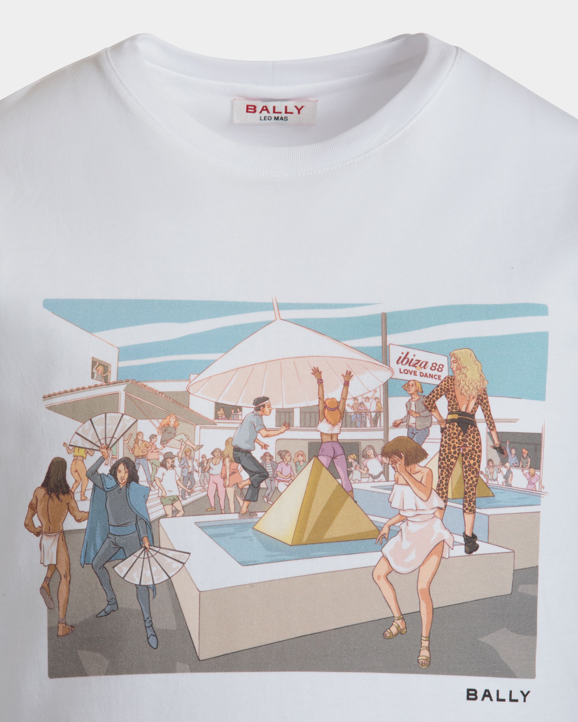 T-Shirt DJ Leo Mas X Bally En Coton Blanc Avec Imprimé Dancing Amnesia - Femme - Bally - 04
