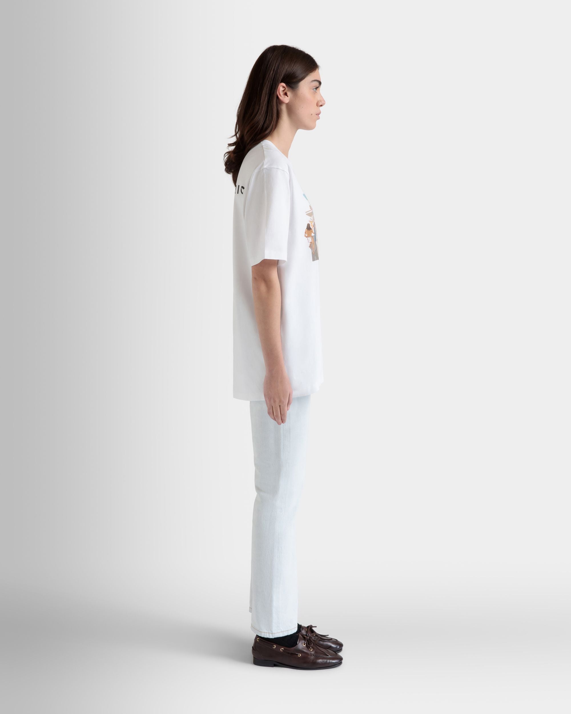T-Shirt DJ Leo Mas X Bally En Coton Blanc Avec Imprimé Dancing Amnesia - Femme - Bally - 05