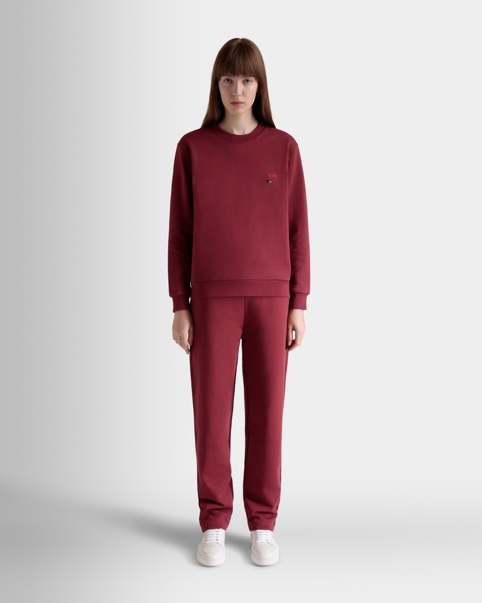 Rundhals-Sweatshirt Aus Baumwolle In Sirah - Damen - Bally - 02