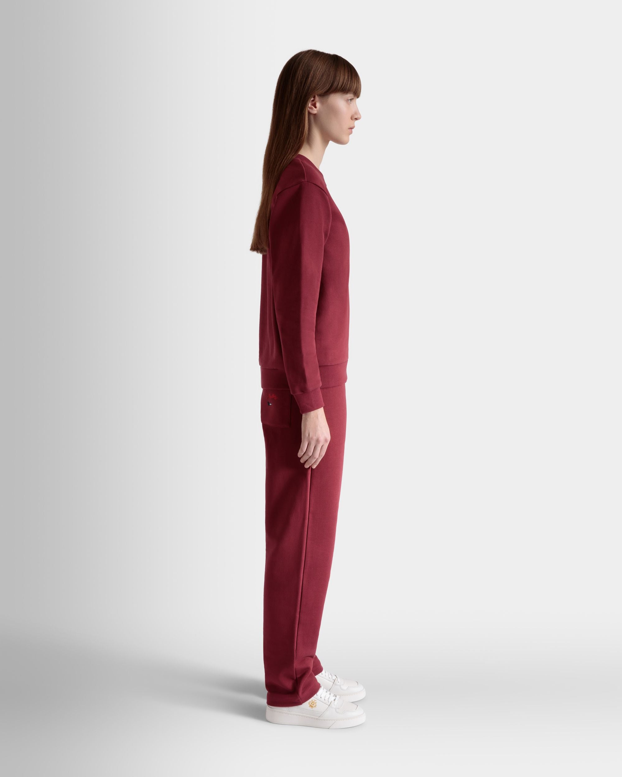 Rundhals-Sweatshirt Aus Baumwolle In Sirah - Damen - Bally - 04