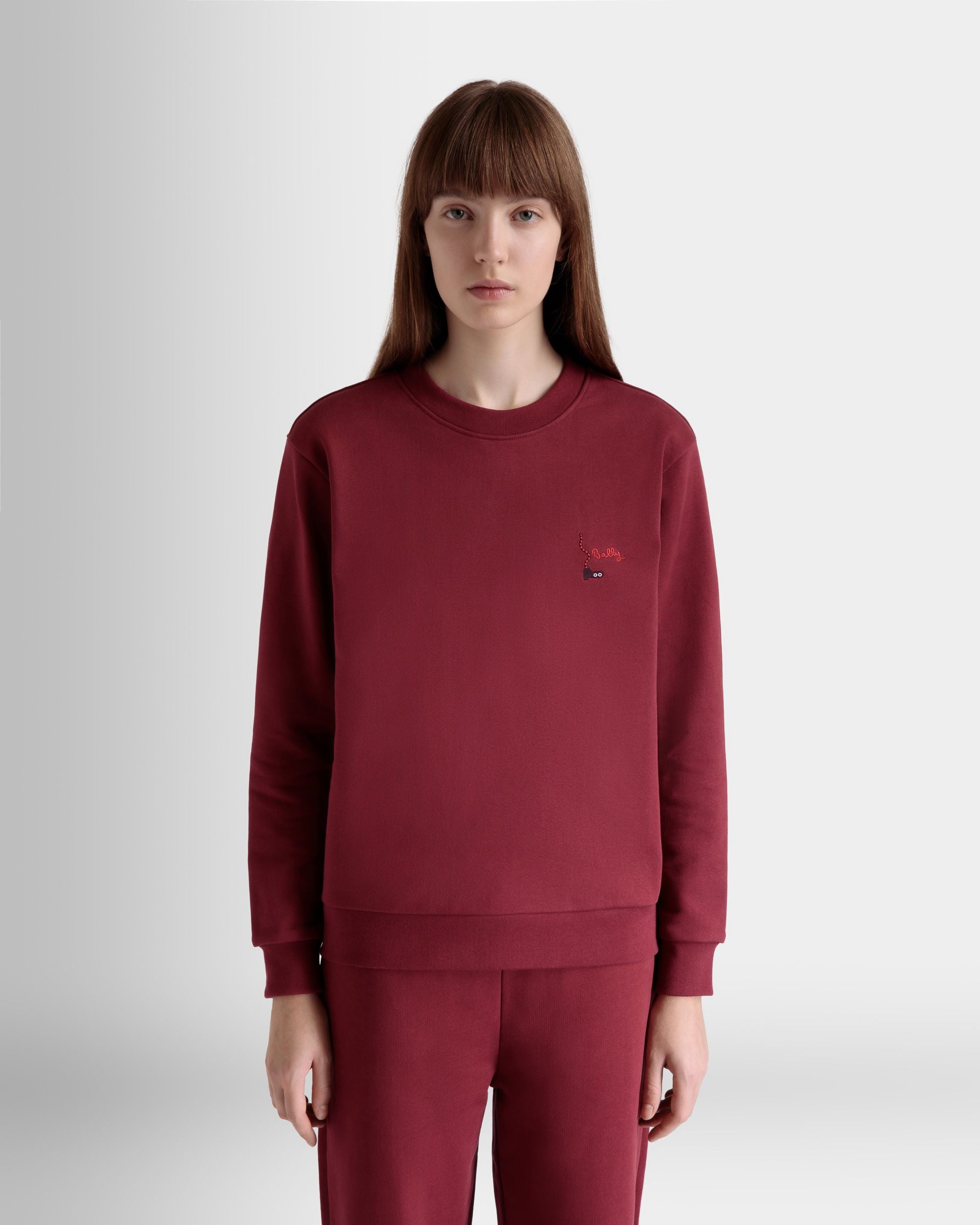 Rundhals-Sweatshirt Aus Baumwolle In Sirah - Damen - Bally - 07