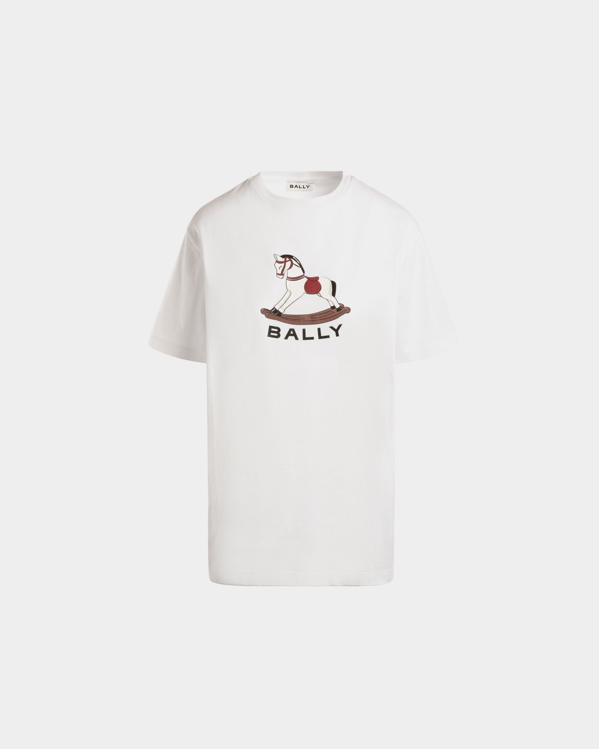T-Shirt Avec Imprimé Beni Bischof Rocking Horse En Coton Blanc - Femme - Bally - 01