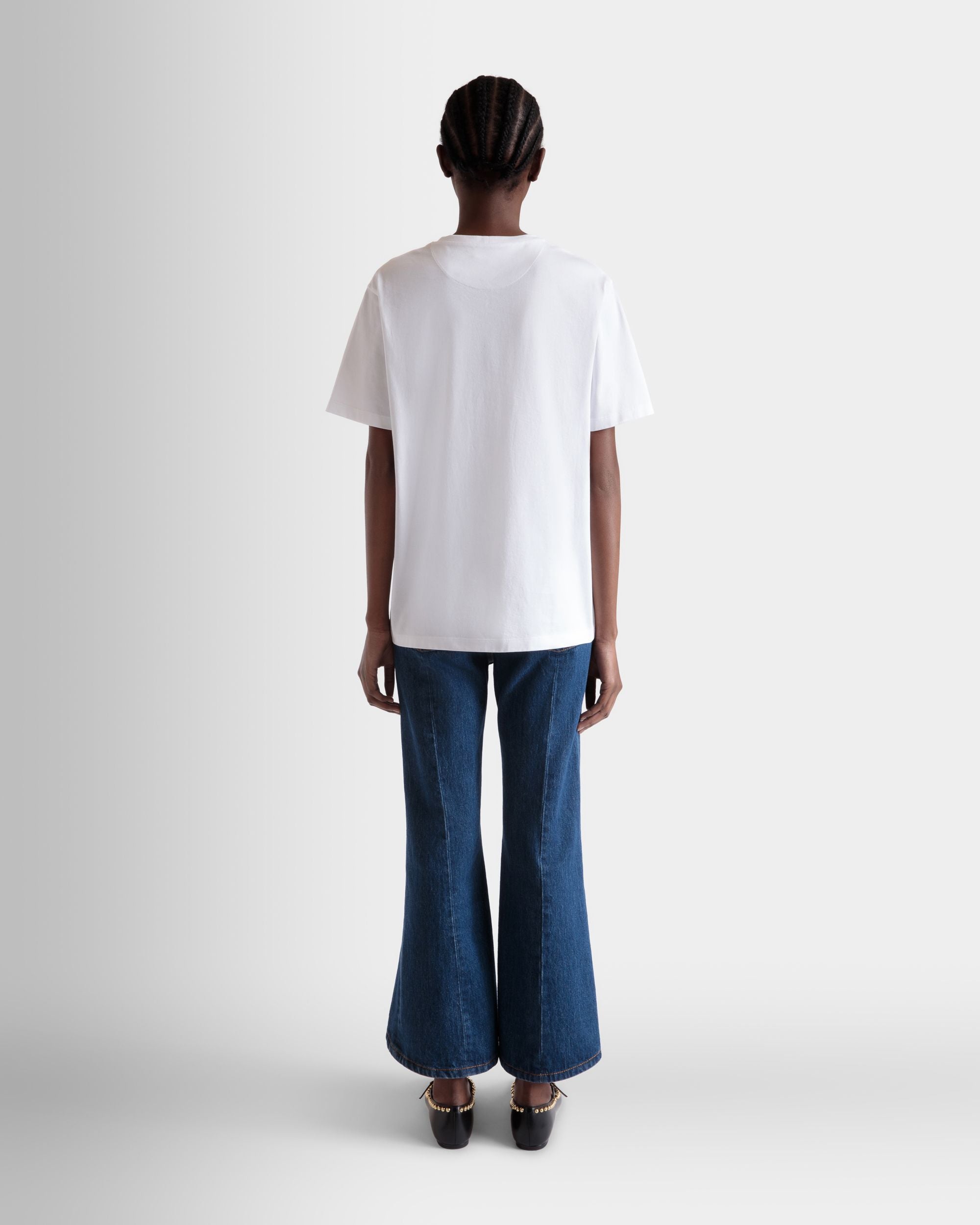 T-Shirt Avec Imprimé Beni Bischof Rocking Horse En Coton Blanc - Femme - Bally - 06