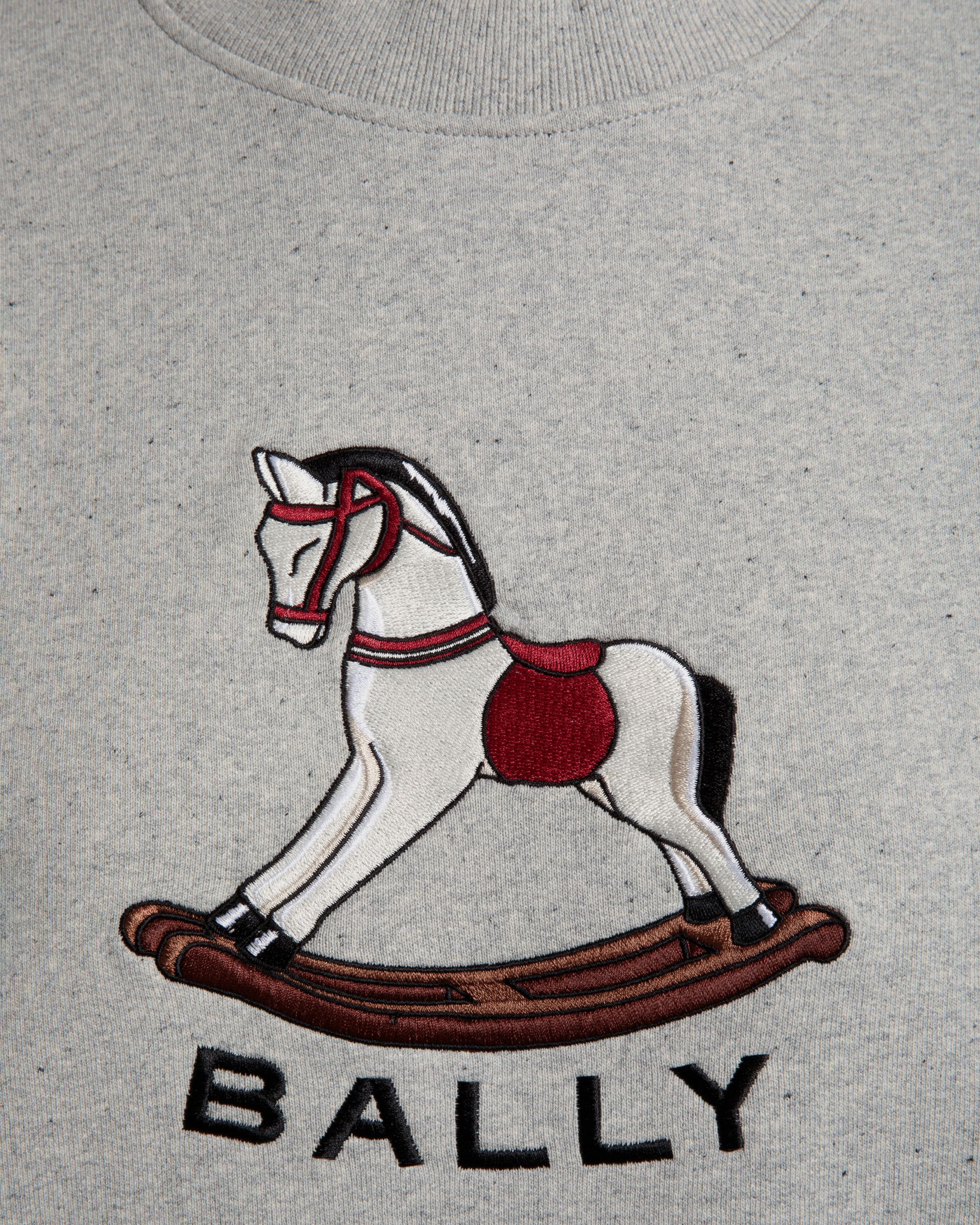 Sweatshirt in Grey Melange Cotton - Femme - Bally - 02